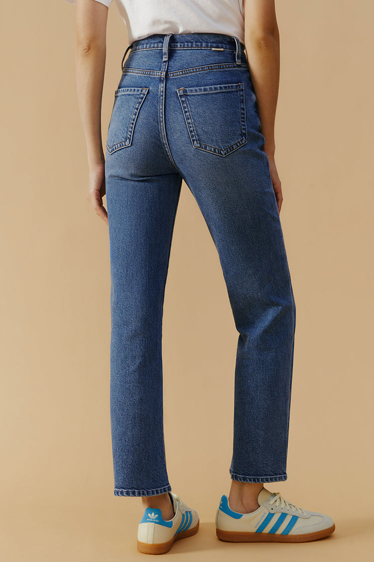 Chelsea High Rise Straight Crop Jeans HJ005 - JUSTLUXURY