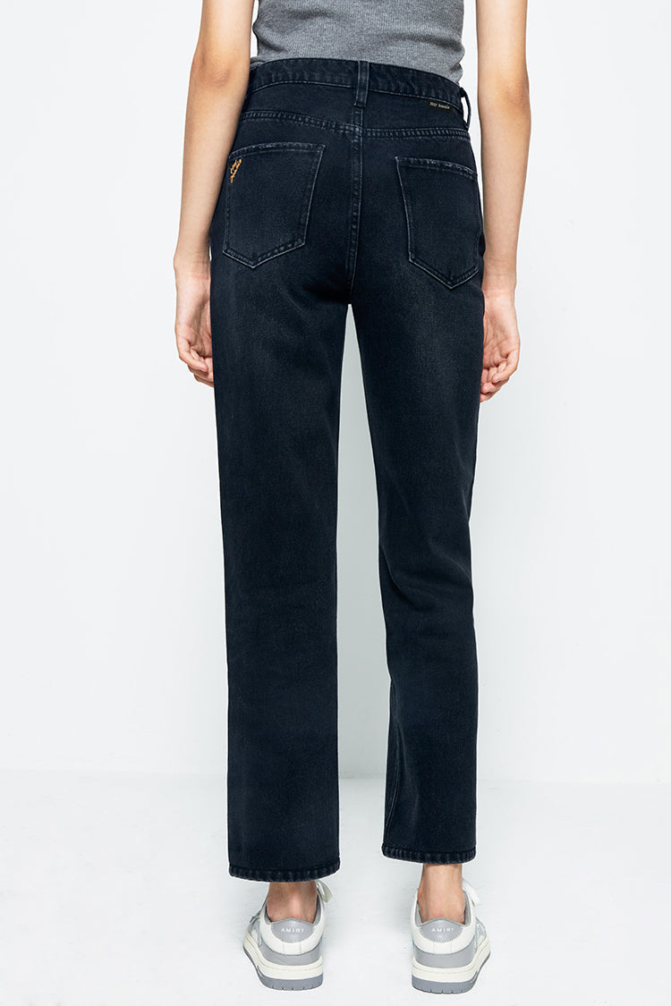 Manhattan High Rise Straight Ankle Jeans HJ160 - JUSTLUXURY