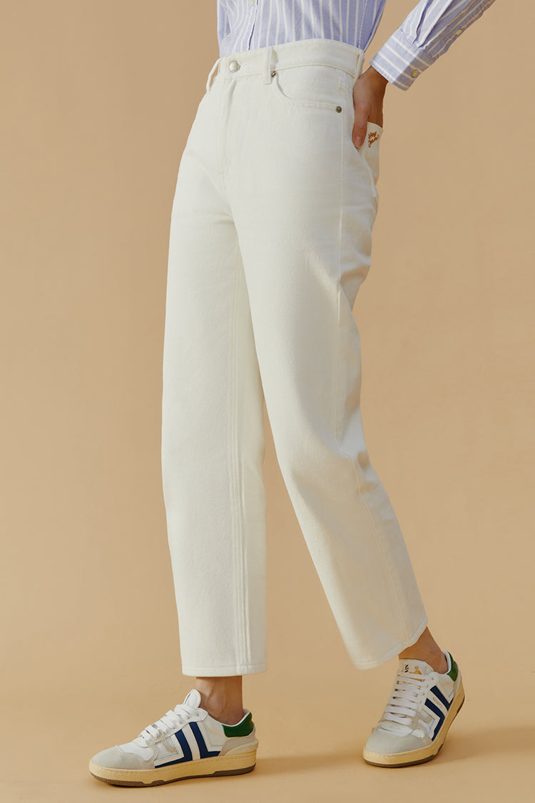 Manhattan High Rise Straight Ankle Jeans HJ160 - JUSTLUXURY