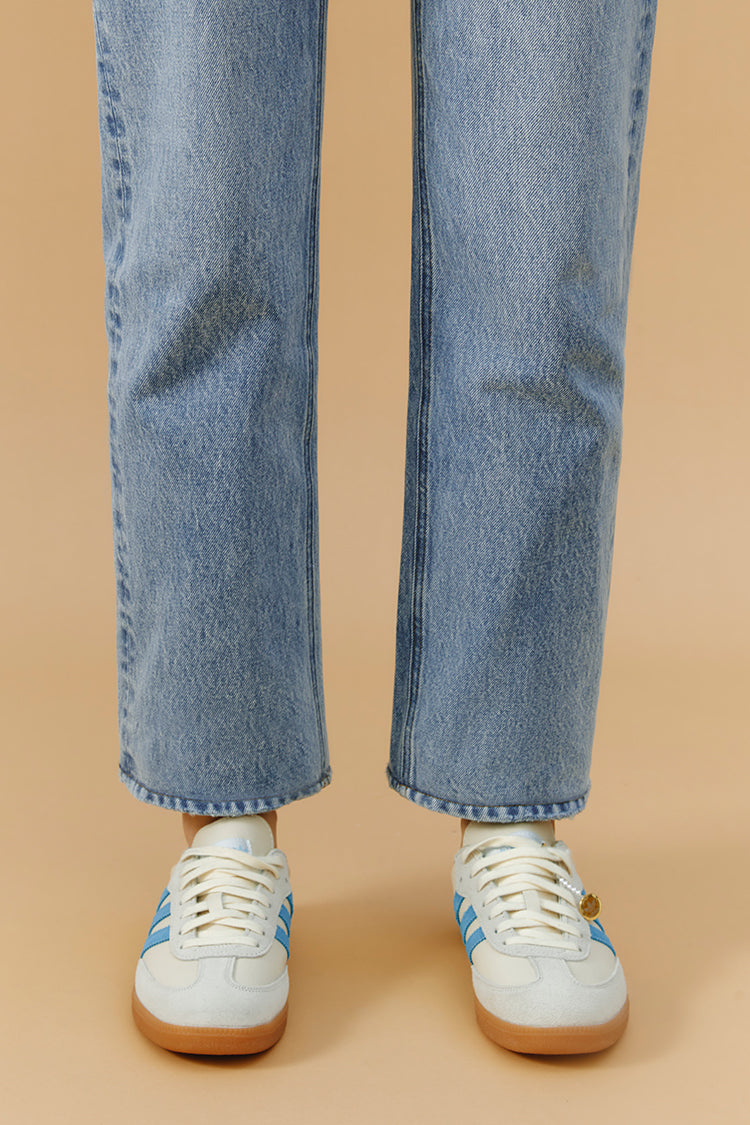 Manhattan High Rise Straight Ankle Jeans HJ160 - JUSTLUXURY