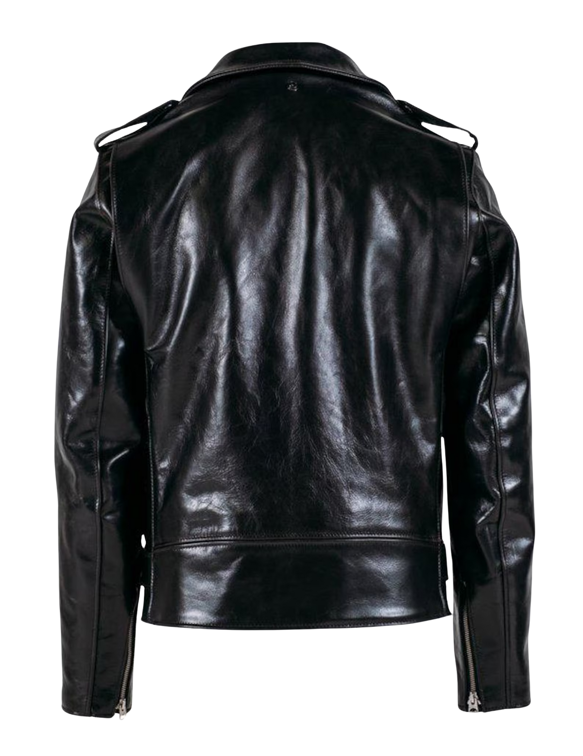 Men's Black Heavyweight Cowhide Asymmetrical Biker Jacket