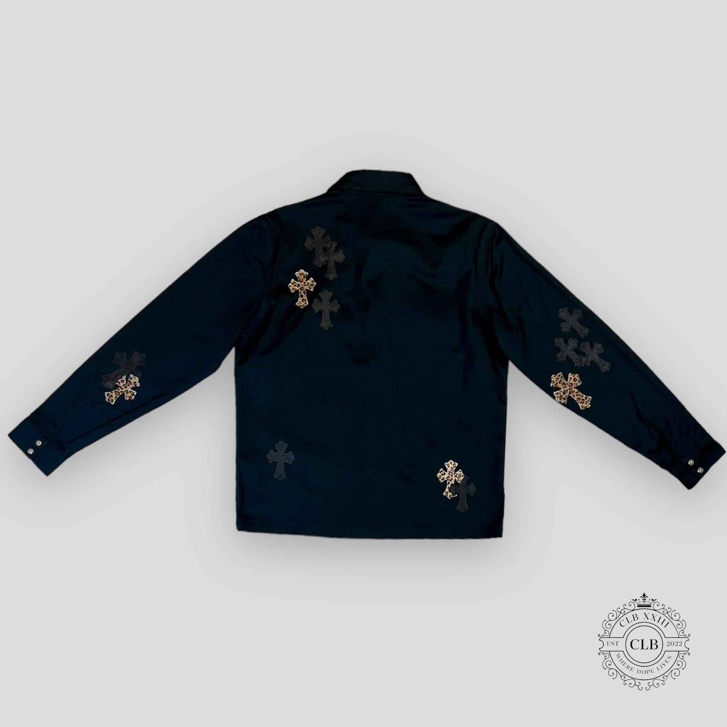 Chrome Hearts Cross Patch Work Dog Shirt in Black