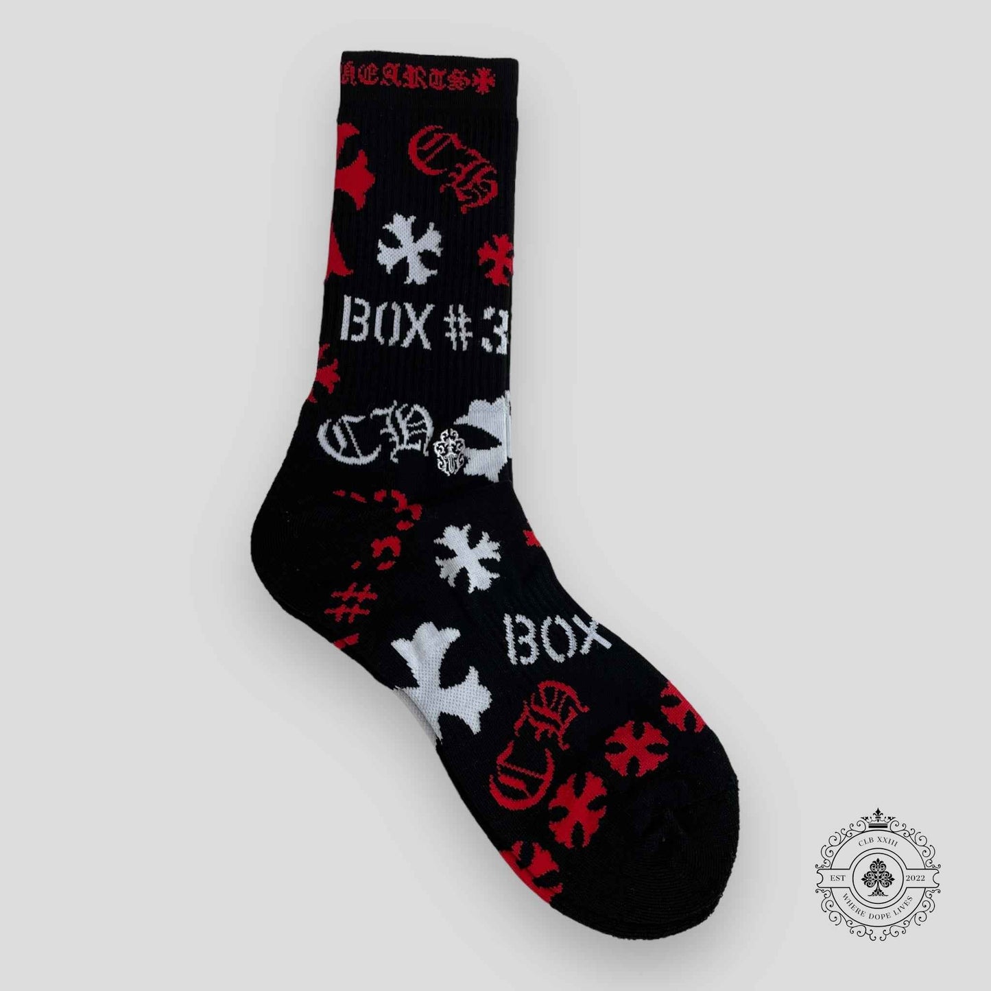 Chrome Hearts Stencil Socks in Black
