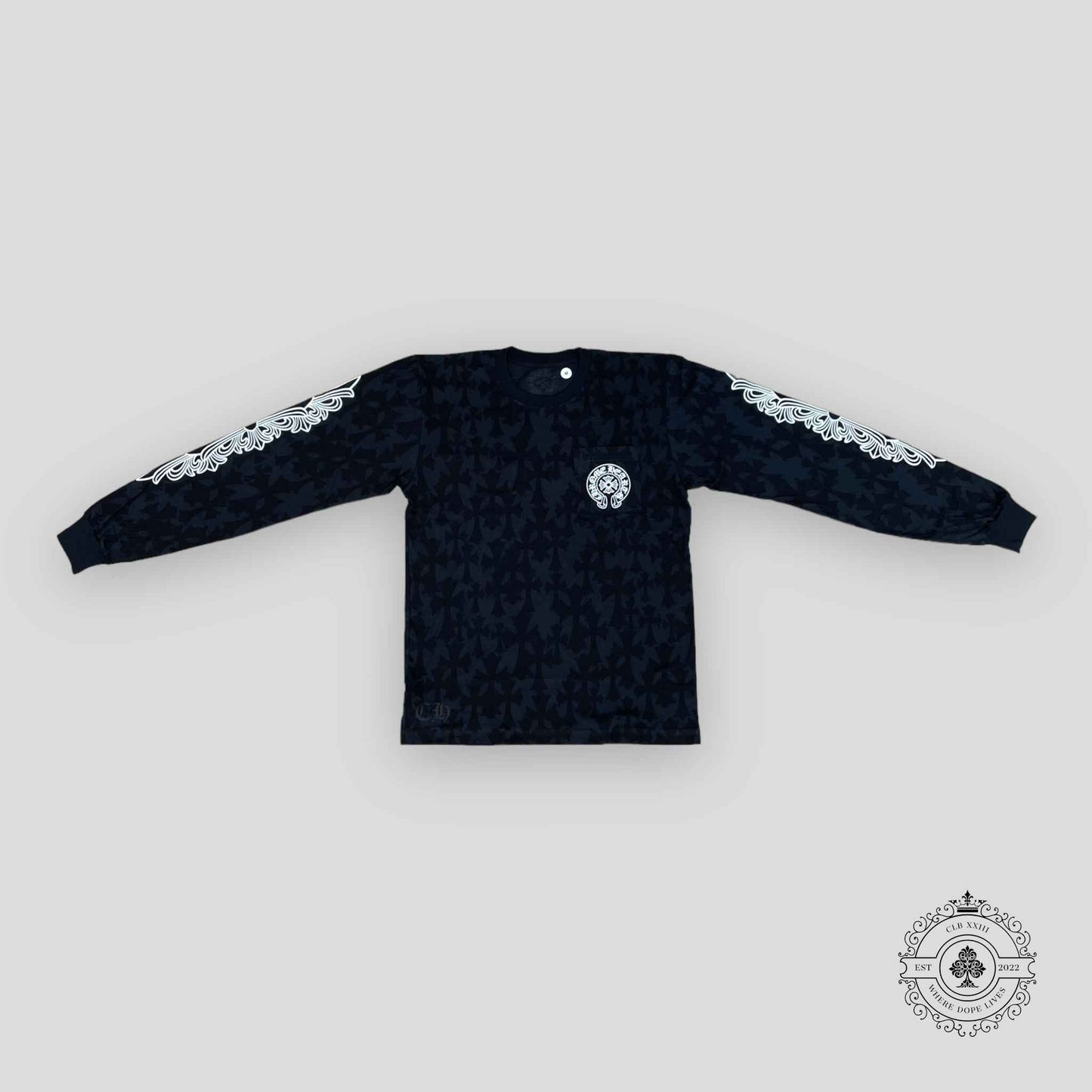 Chrome Hearts Cemetery Cross Monogram L/S Tee