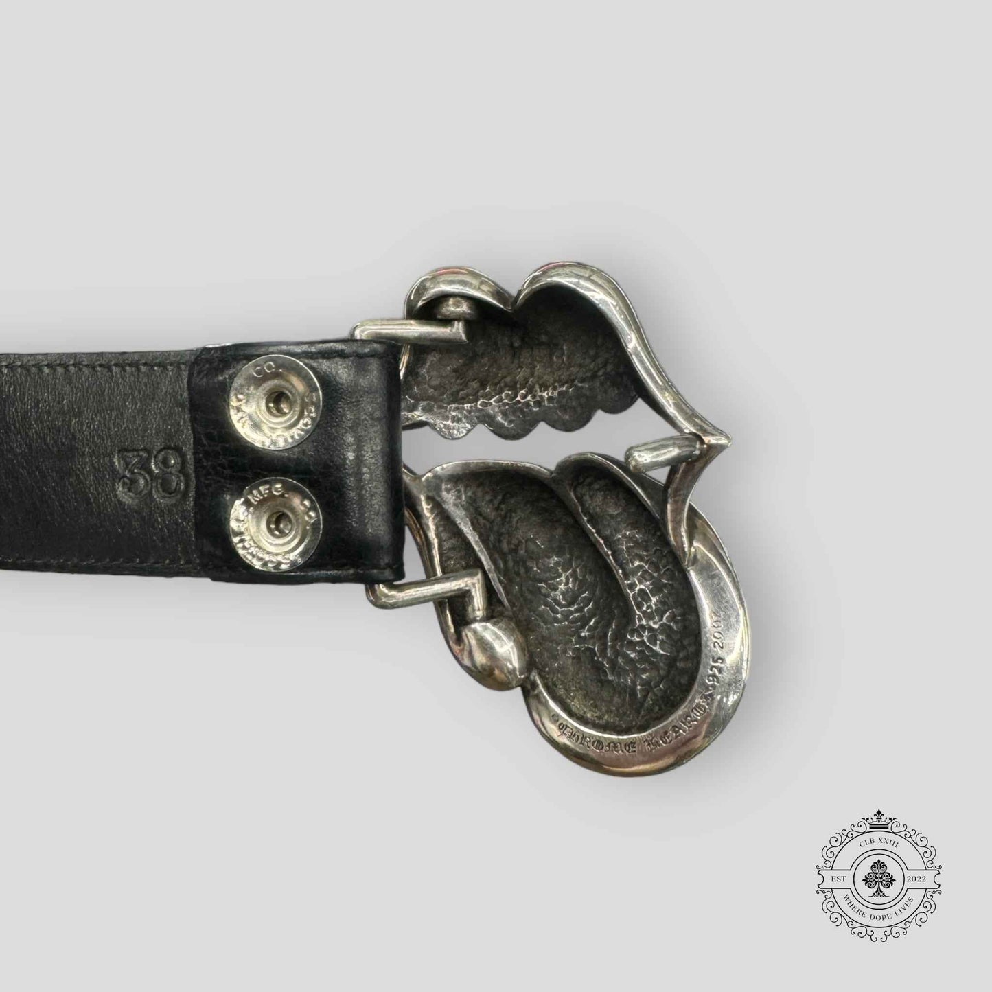 Chrome Hearts Rolling Stones Leather Belt