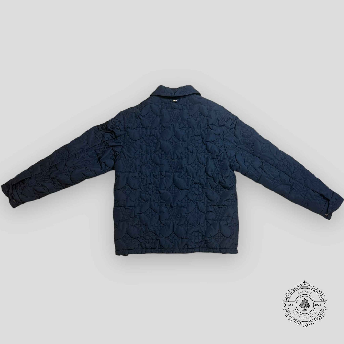 Louis Vuitton Monogram Embossed Padded Jacket in Black