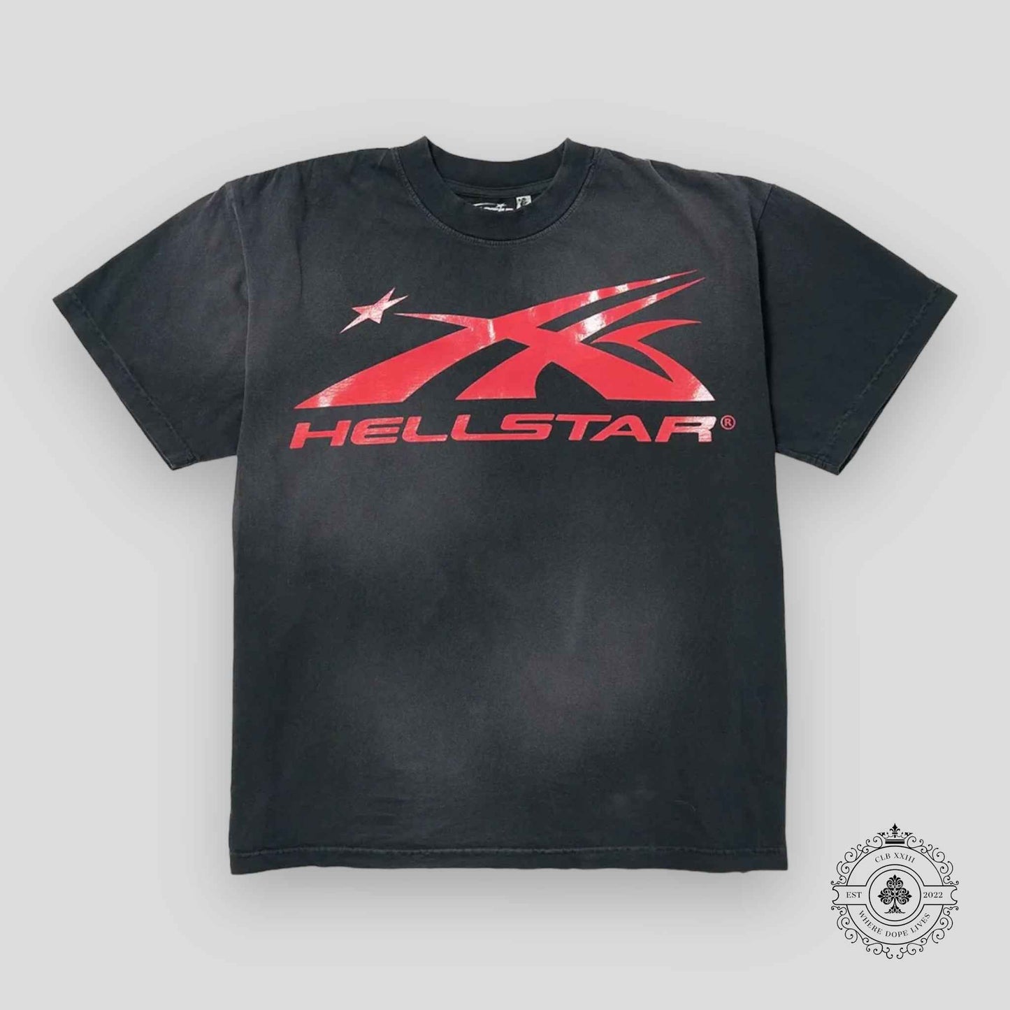 Hellstar Sport Logo Gel T-shirt in Black/Red