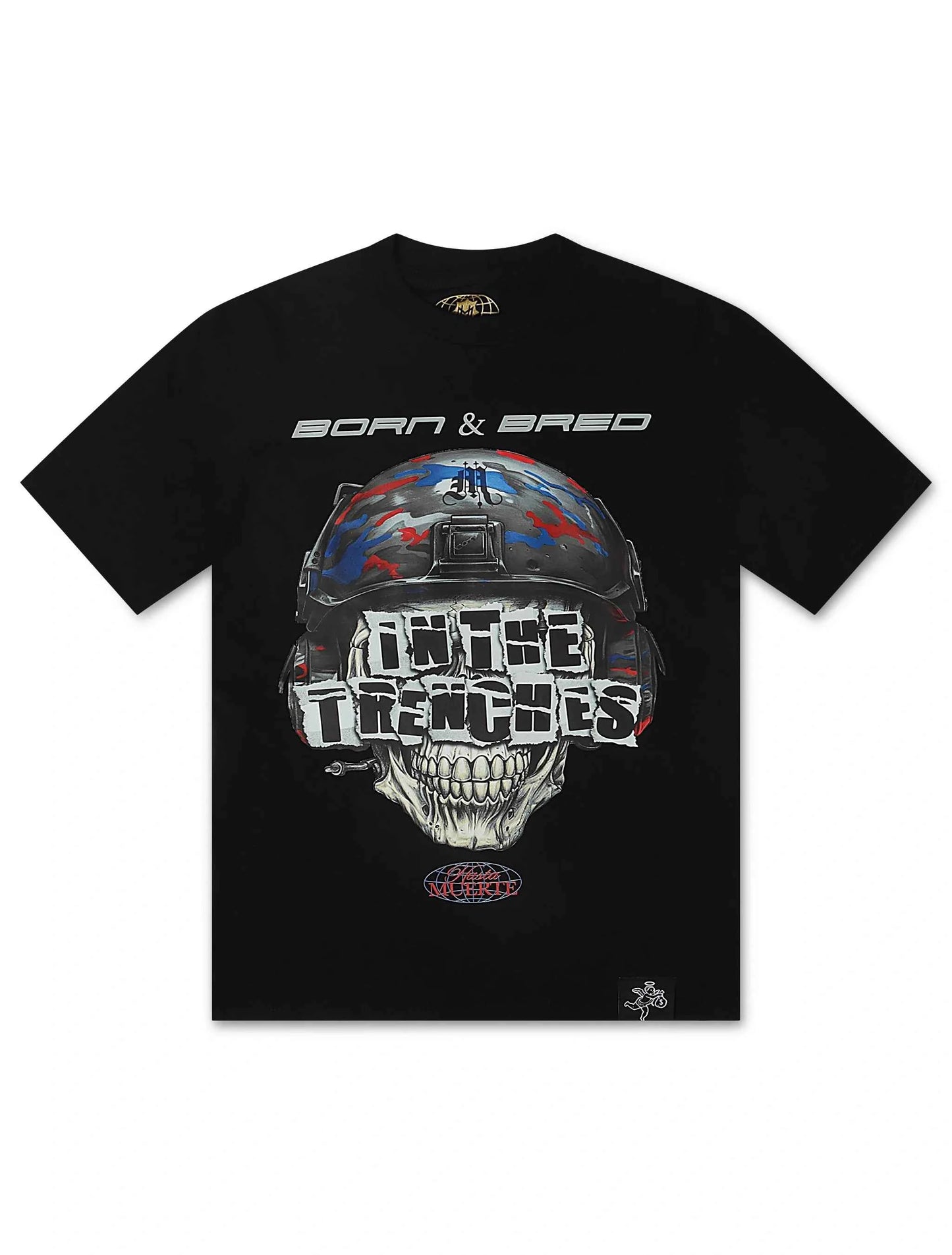 Hasta Muerte AJ4 Trench Skull Tee - Black