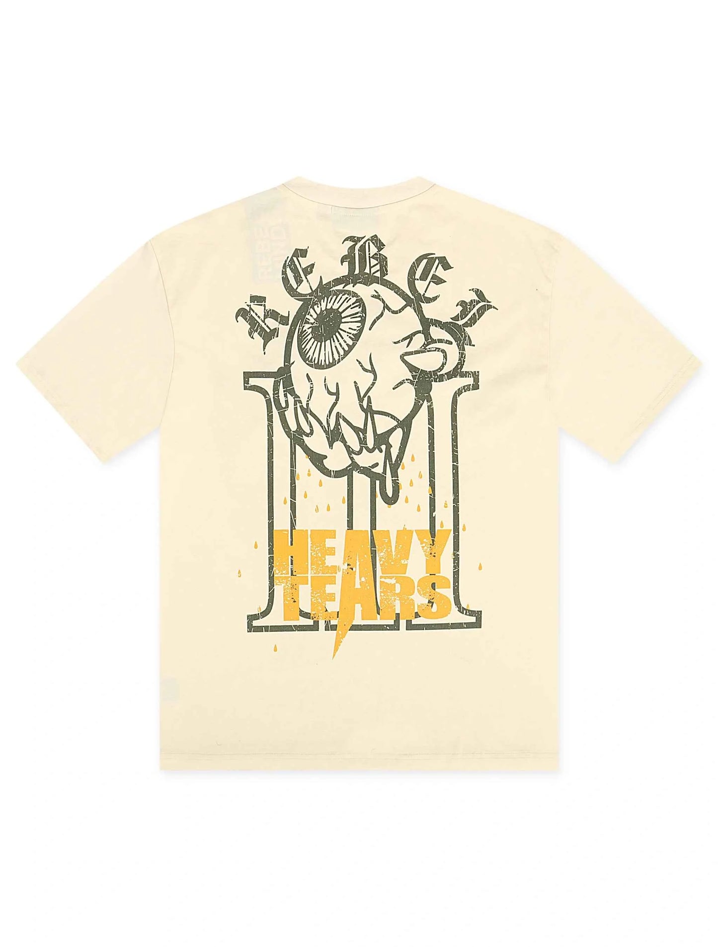 Rebel Minds Heavy Tears Rhinestone Tee - Cream