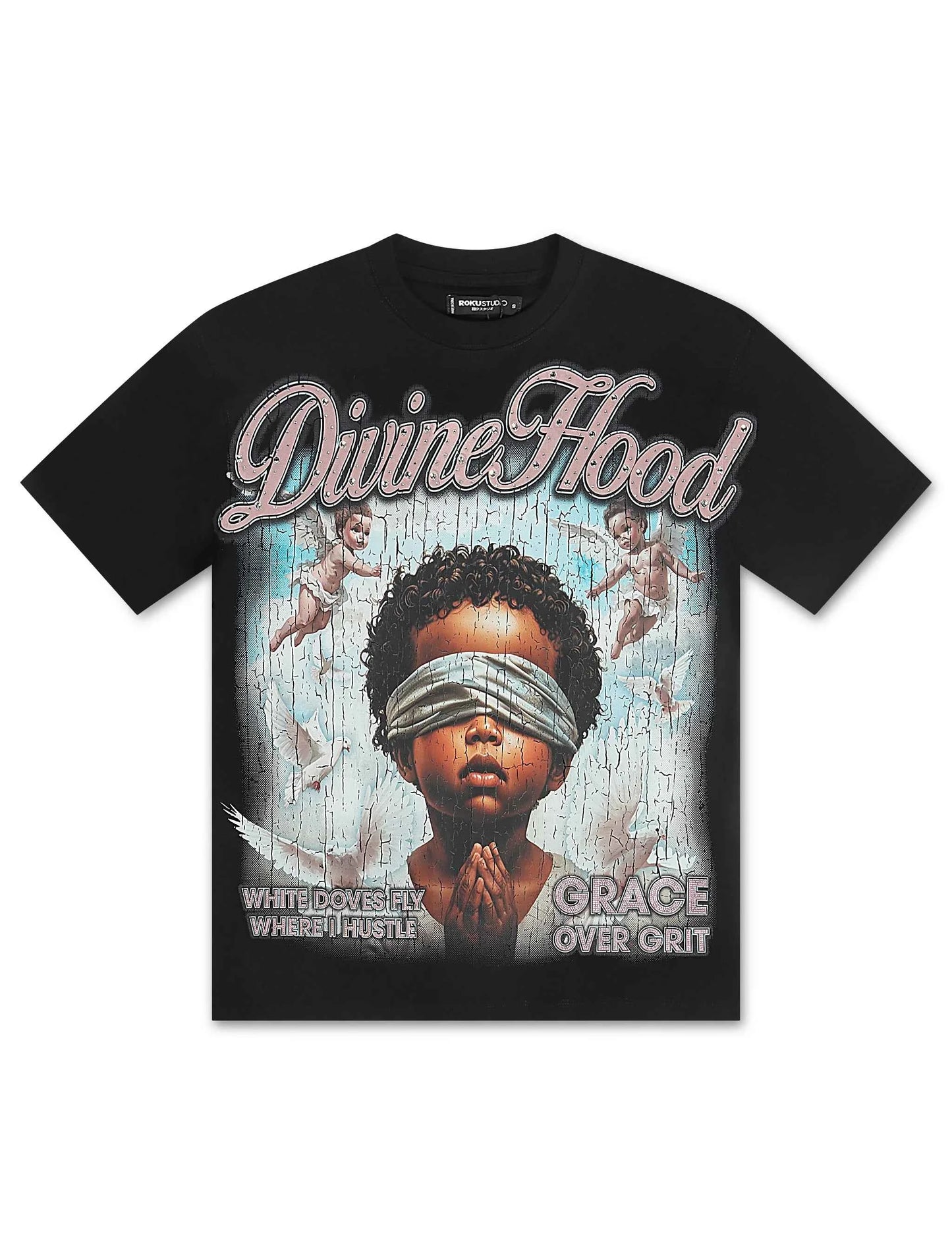 Roku Studio Divine Hood Boxy Tee - Black