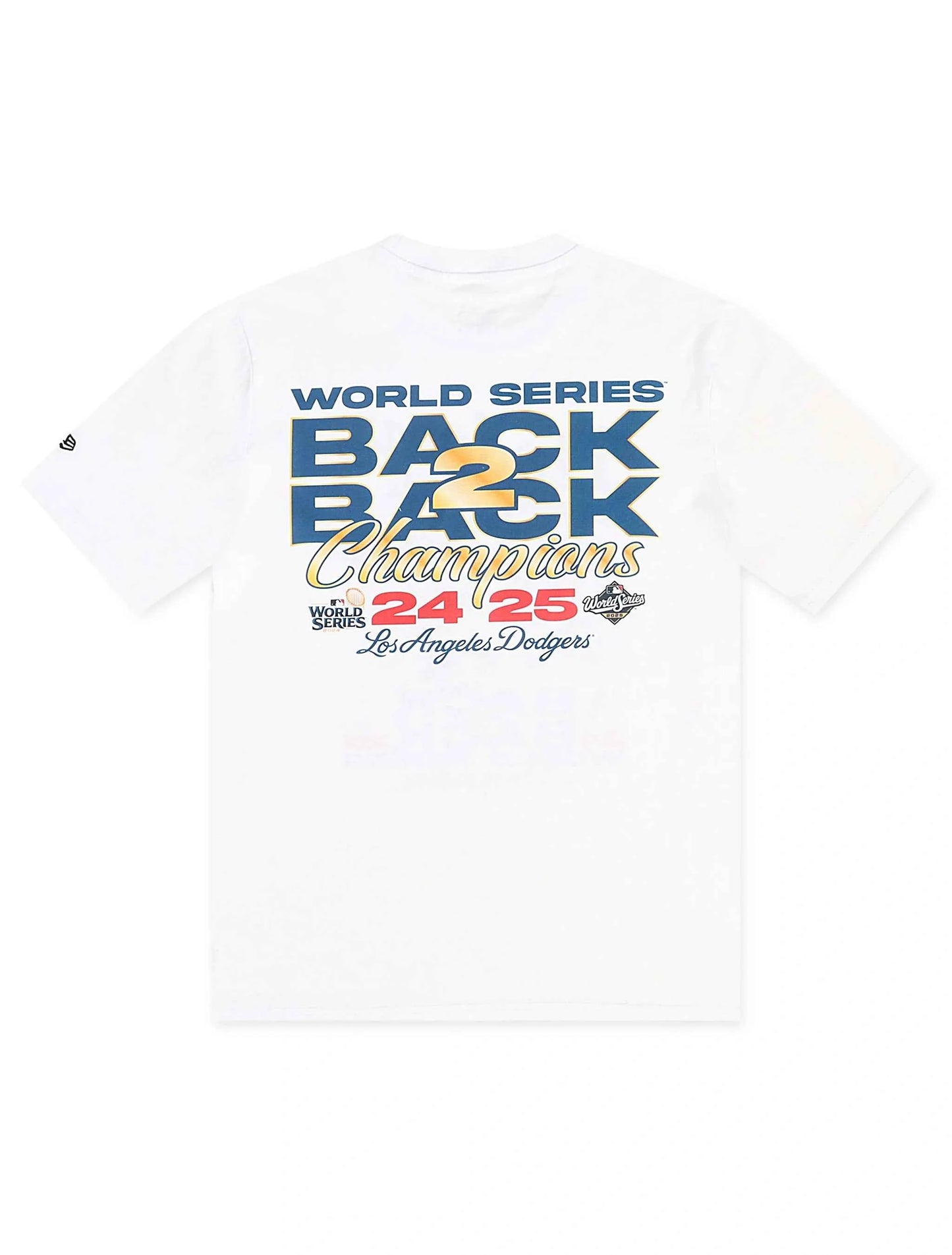 New Era LA Dodgers Back 2 Back Champs Tee - White