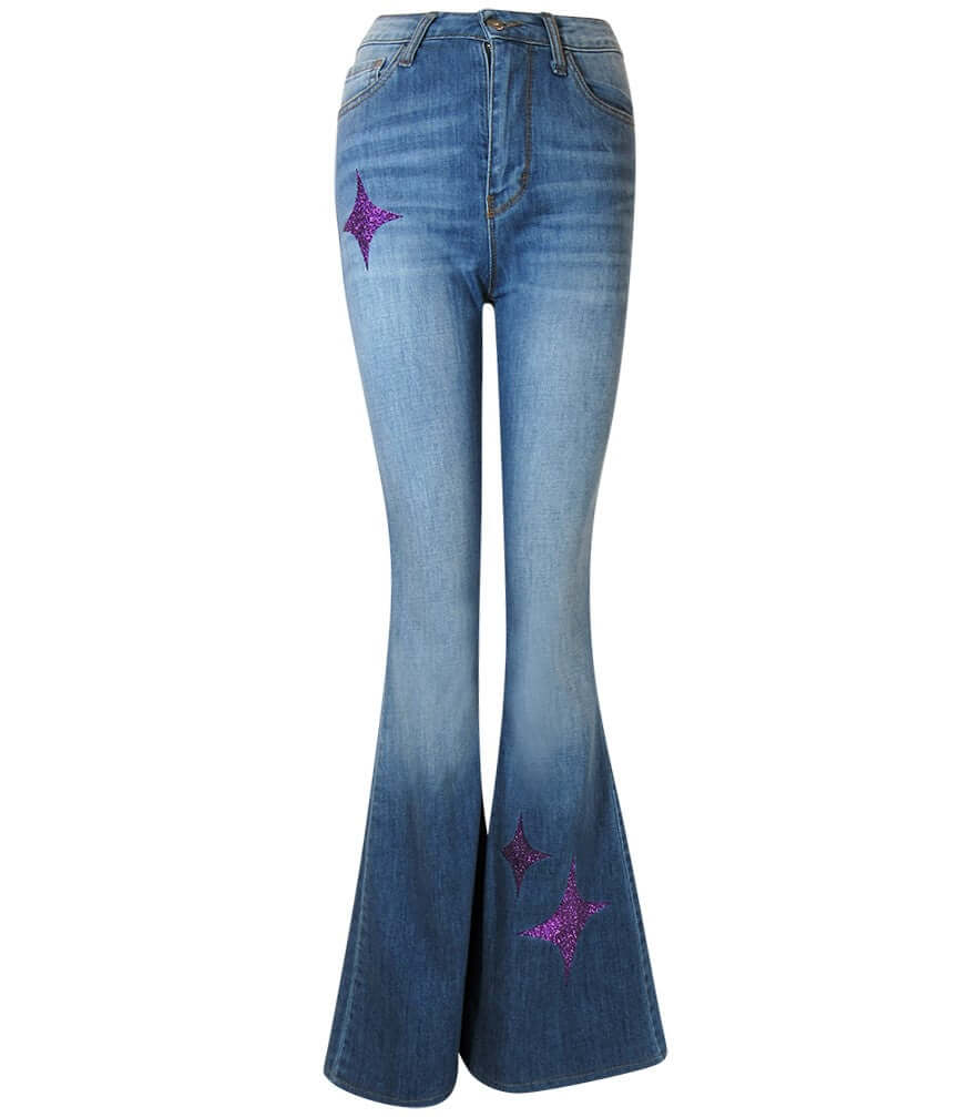 Designing Hollywood X Madison Maison™ Denim Lavender Jean with Glitter Star
