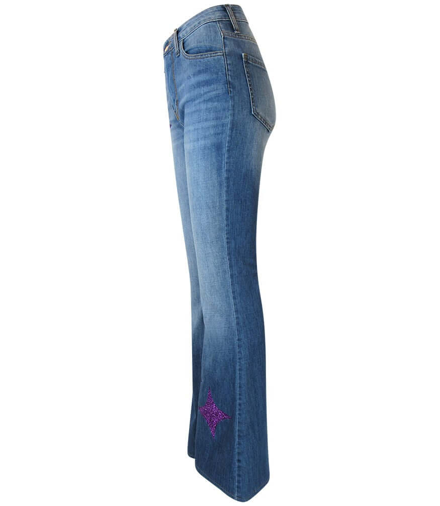 Designing Hollywood X Madison Maison™ Denim Lavender Jean with Glitter Star