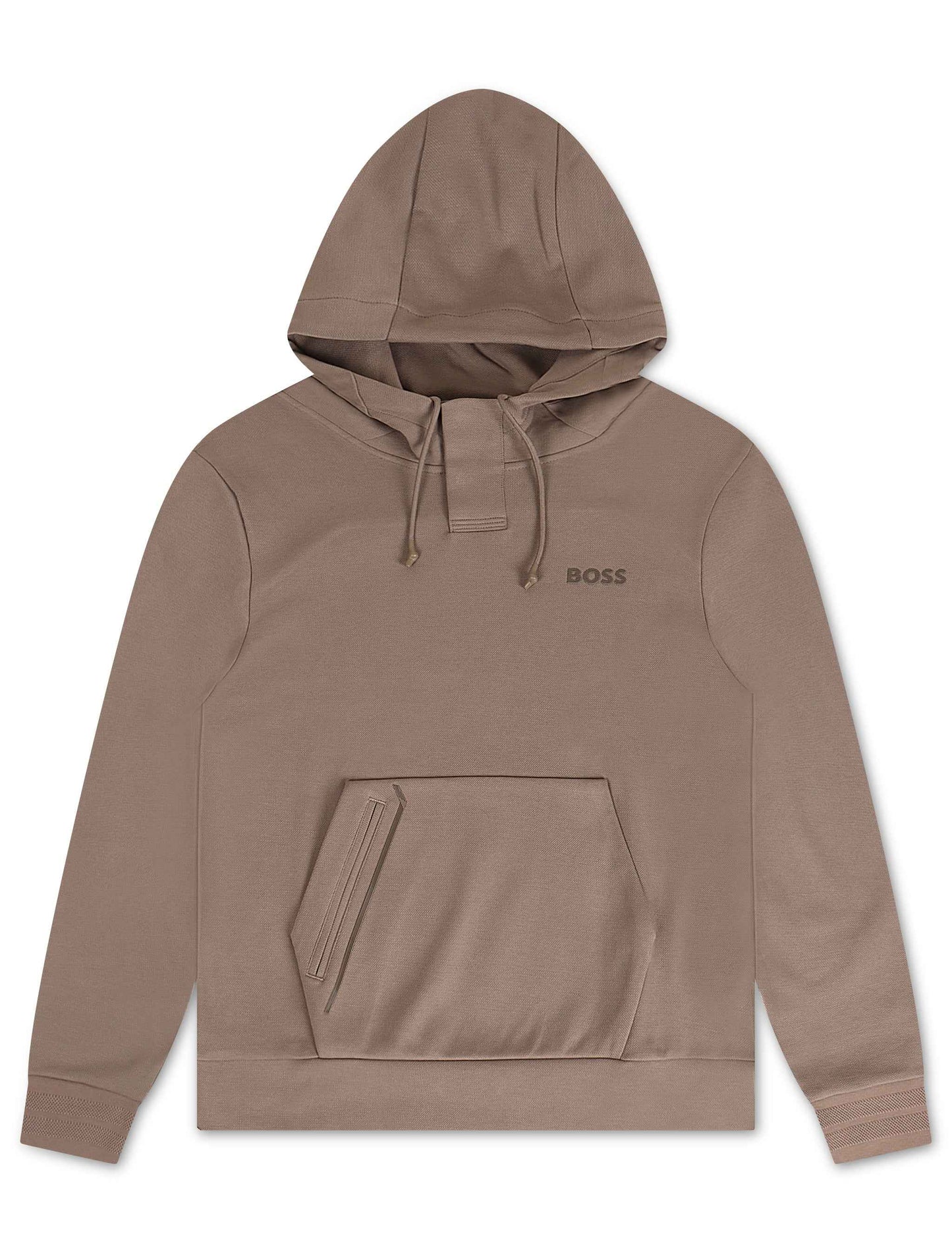 Boss Green Soody MIrror Hoodie - Coffee