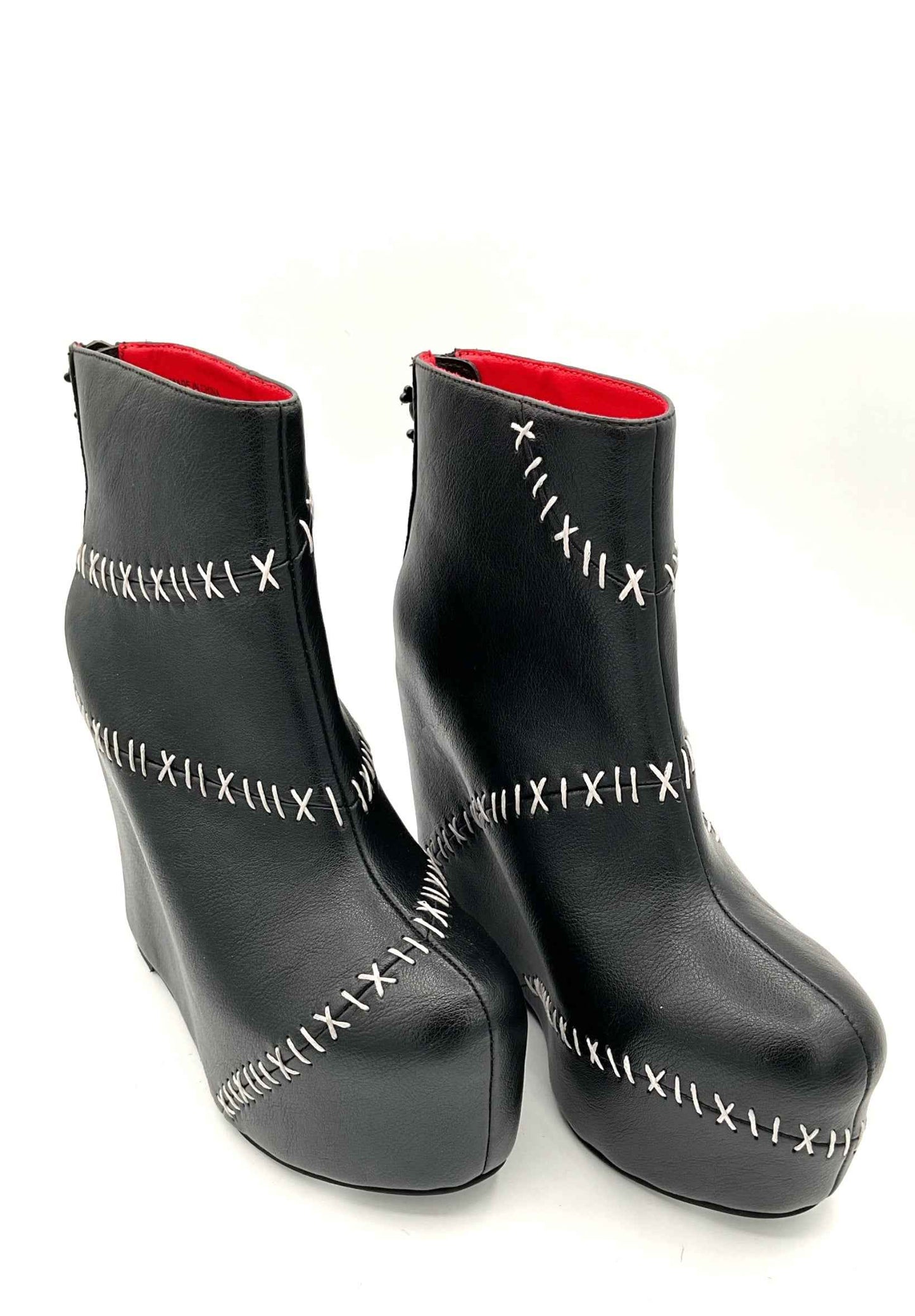 Stitches Contrast Wedge Boot