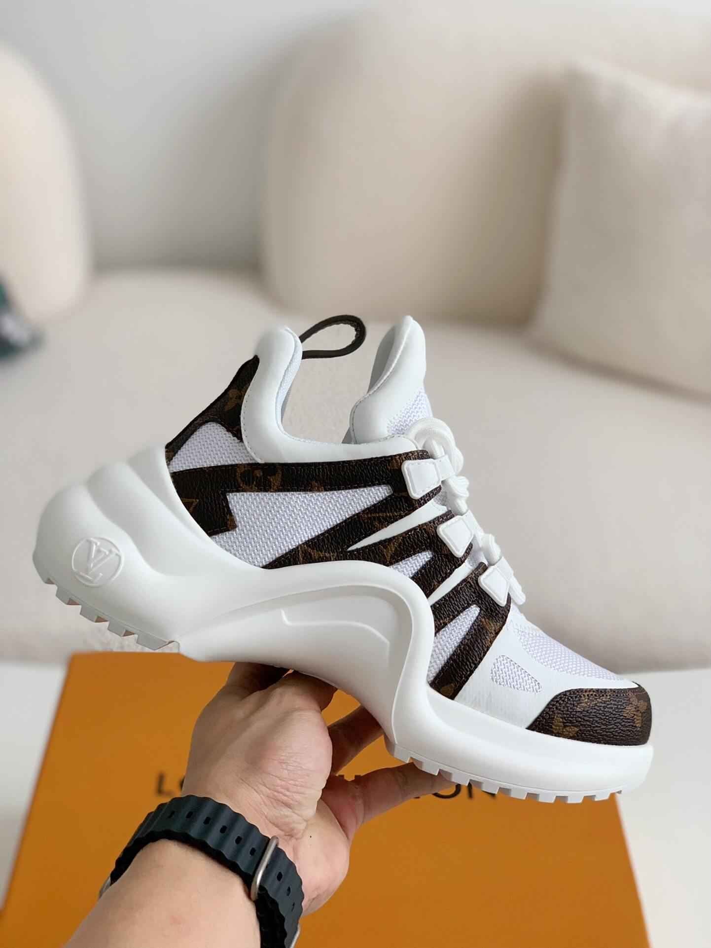 Louis Vuitton LV Archlight Sneaker – White Mesh & Monogram Canvas