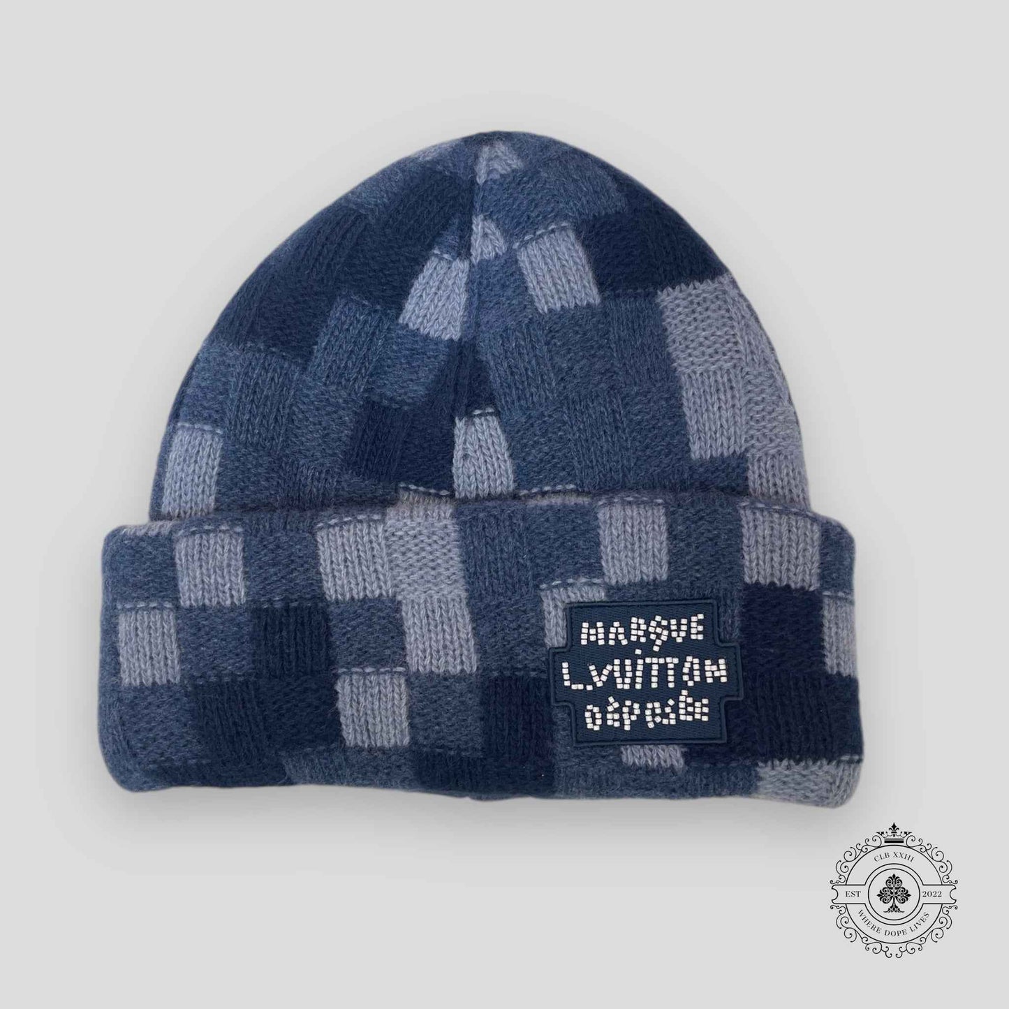 Louis Vuitton Blue Damoflage Bonnet Beanie