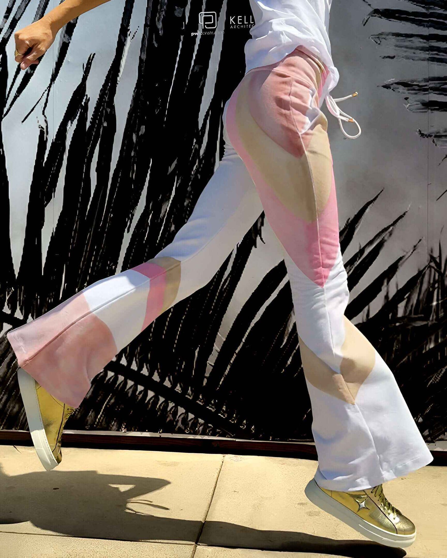 Designing Hollywood X Madison Maison™White Flare Sweatpants
