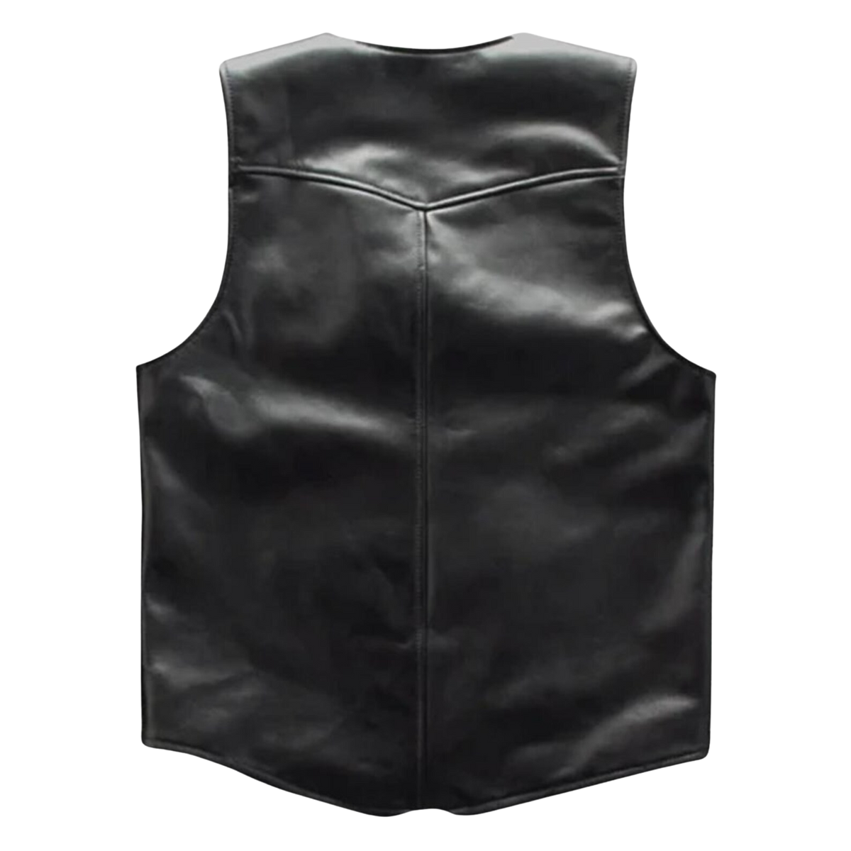Men's Black Lambskin Western Leather Vest