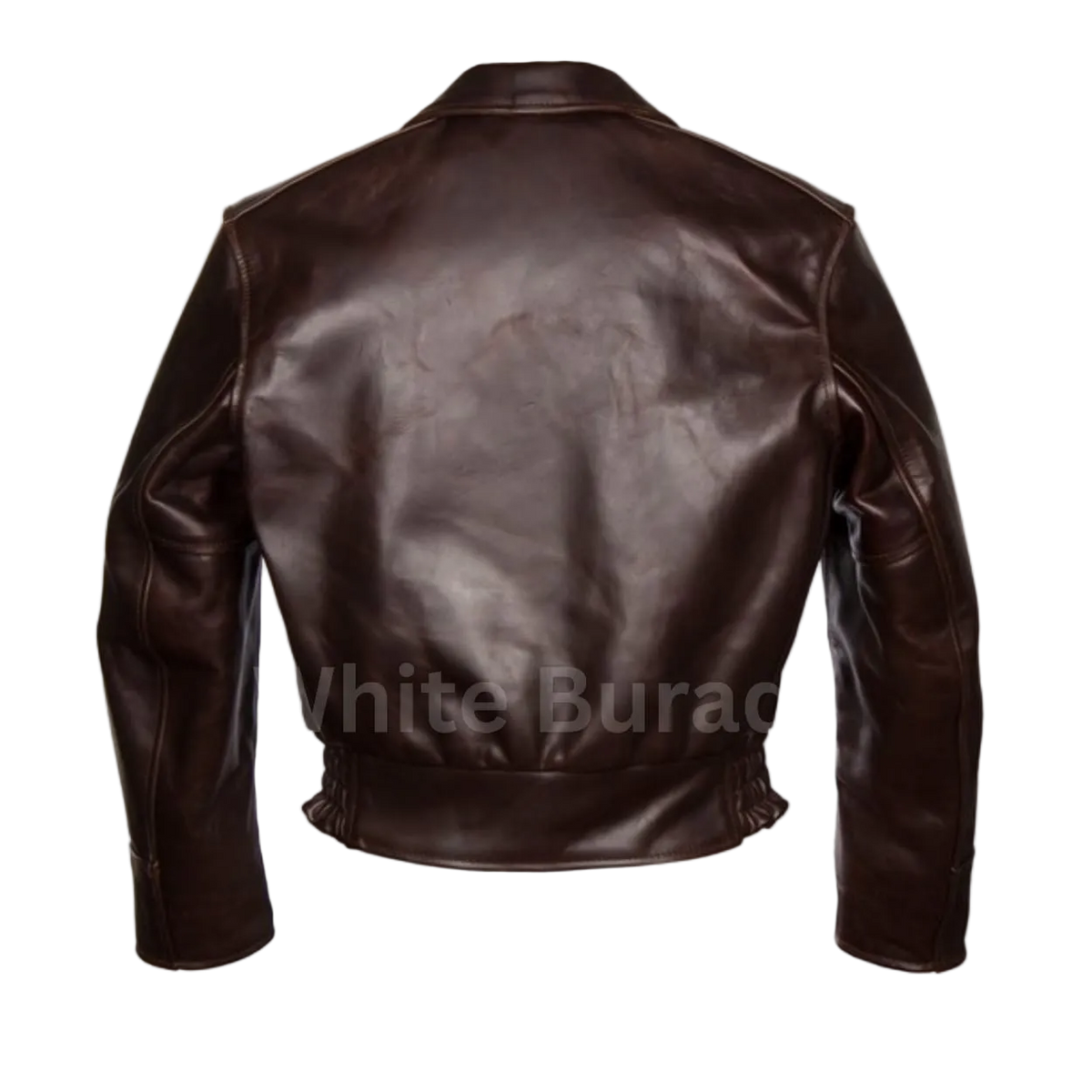 Men's Distressed Brown Horsehide Utility Leather Jacket