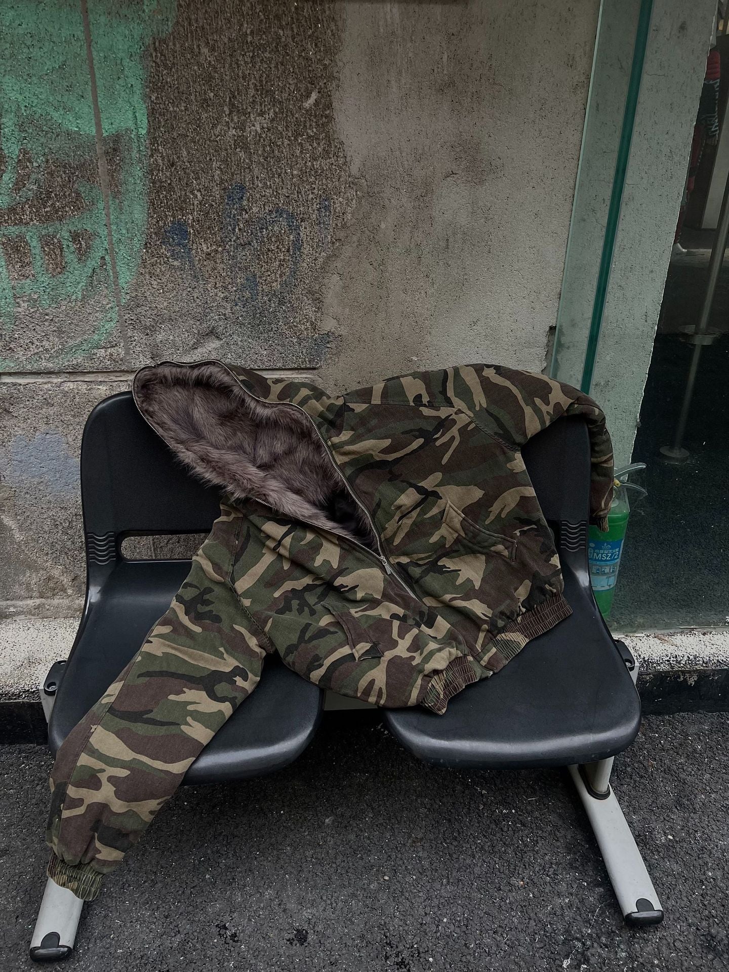 Camouflage Fur Jacket