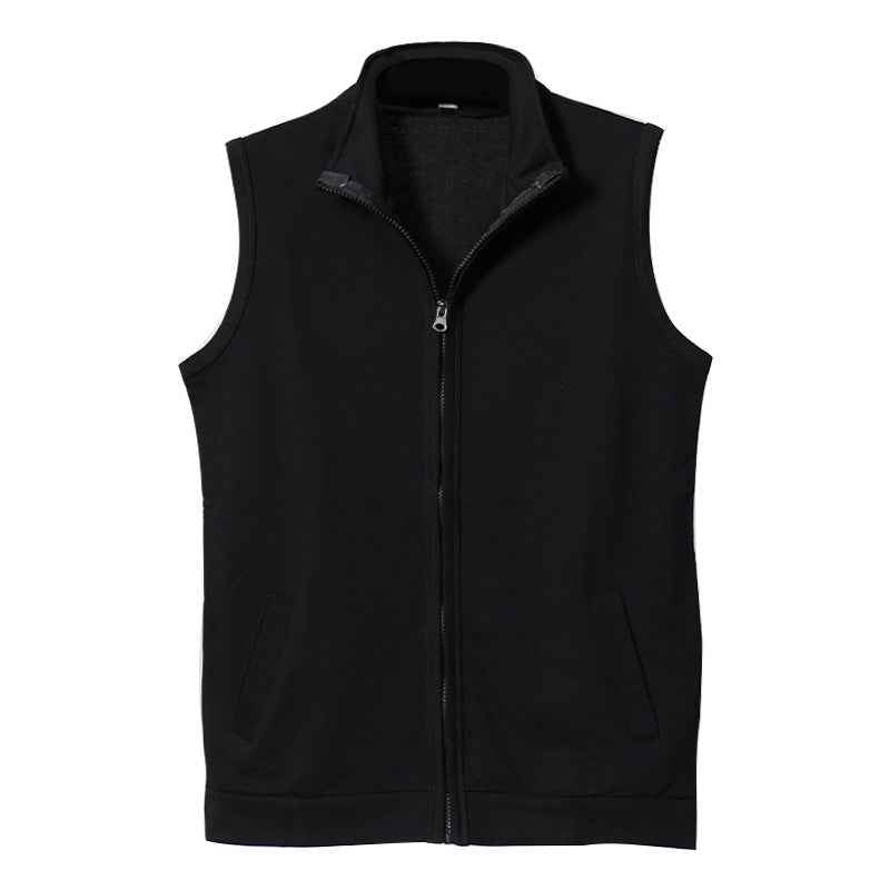 Lightweight Cotton Black Gilet Vest