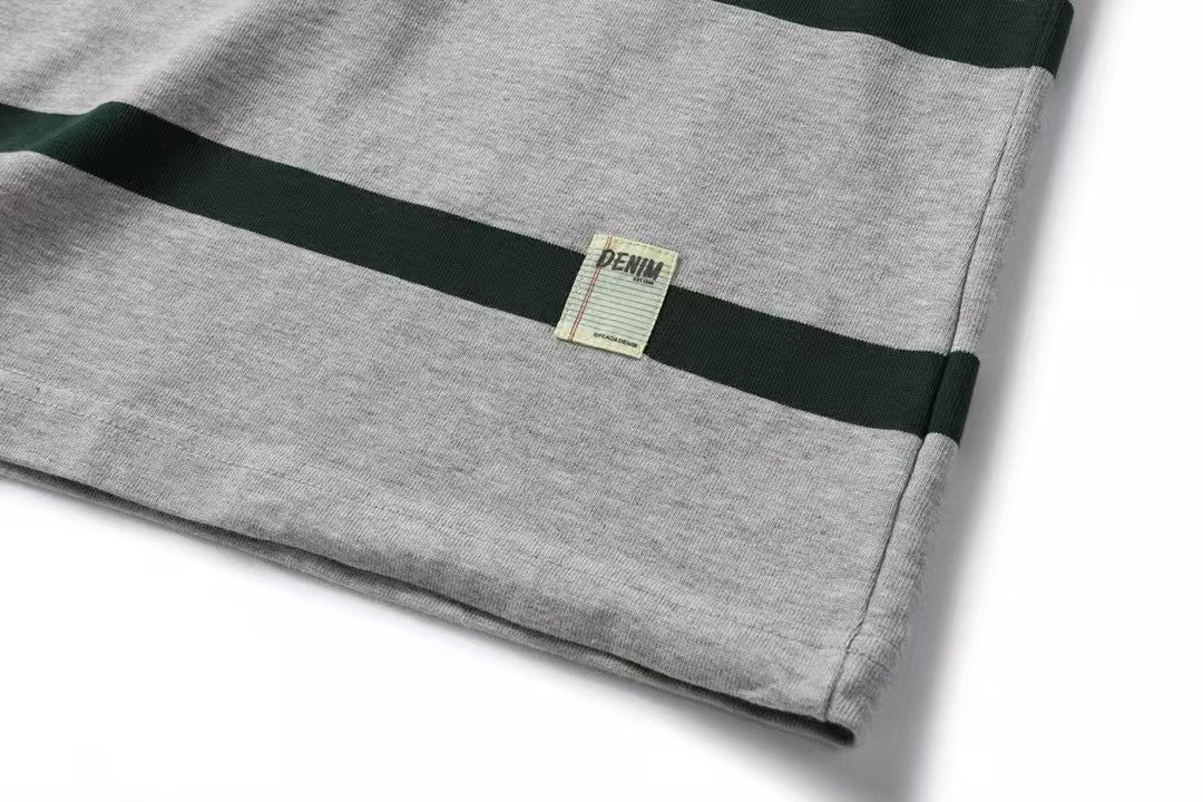Retro Heavyweight Striped Cotton Tee