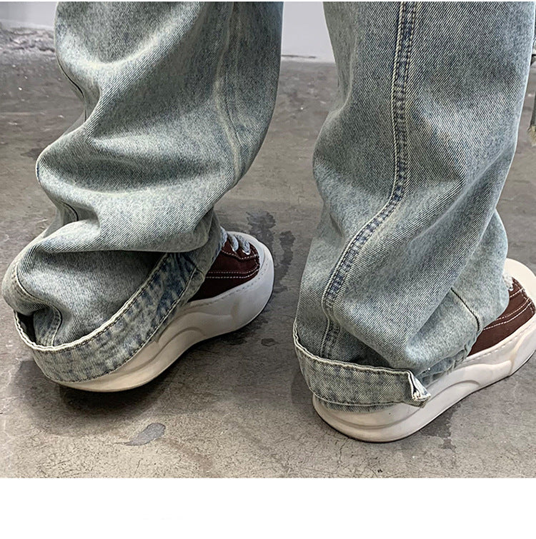 Multi Pocket Sky Blue Cargo Pants