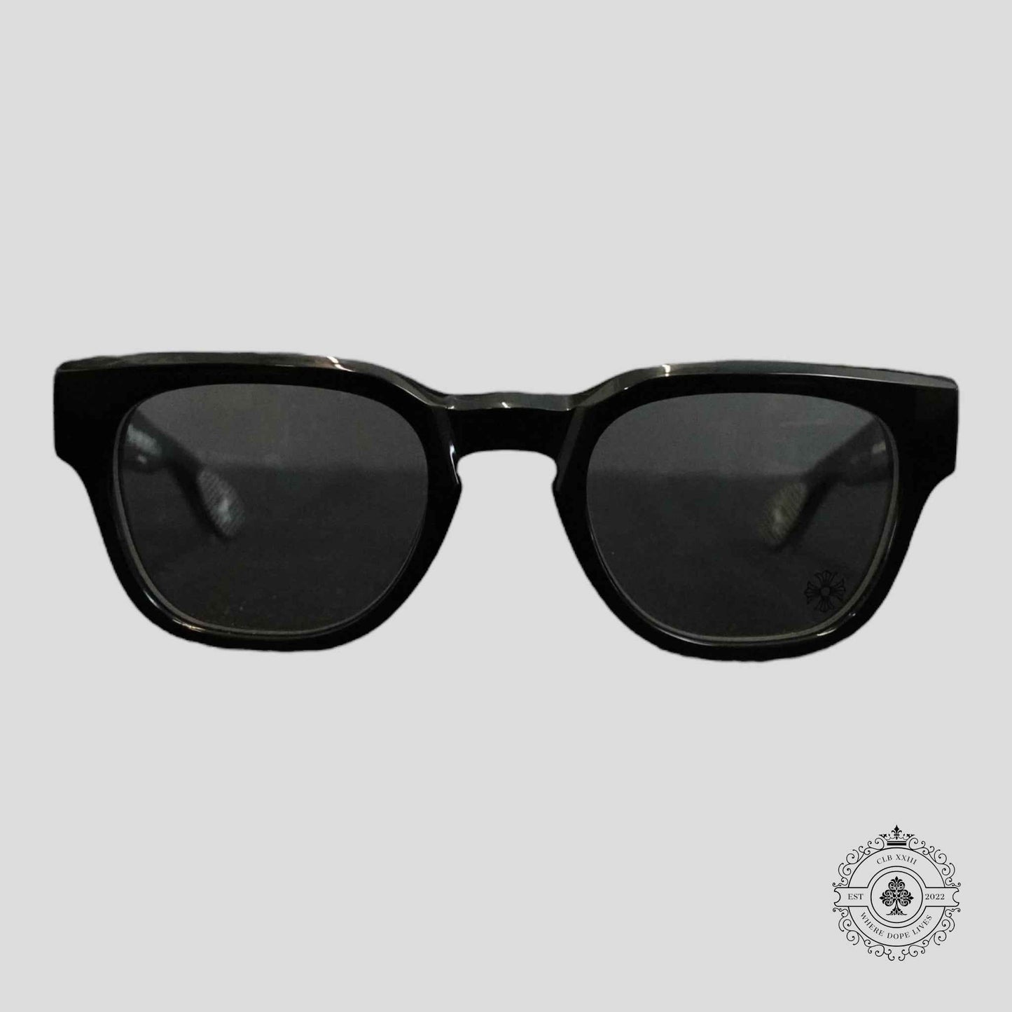 Chrome Hearts Diamond Embellished Cuntvoluted Glasses in Black/Silver
