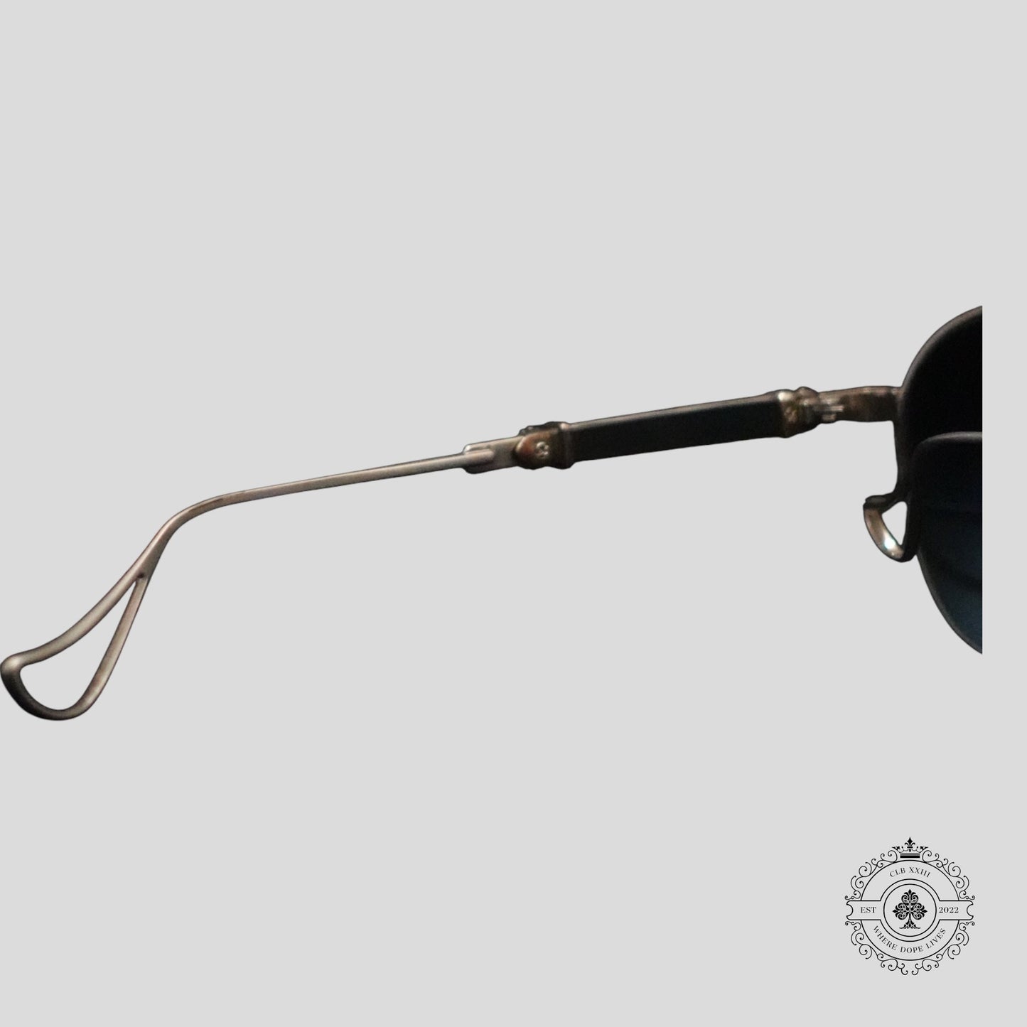 Chrome Hearts Full Metal Chicken Glasses in Zebra/Silver