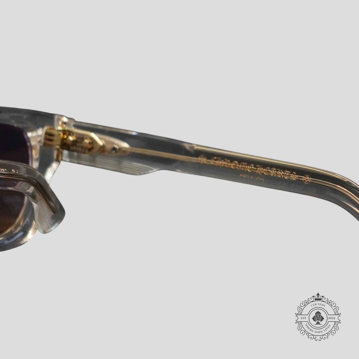 Chrome Hearts Charismadick Glasses in Clear/Gold