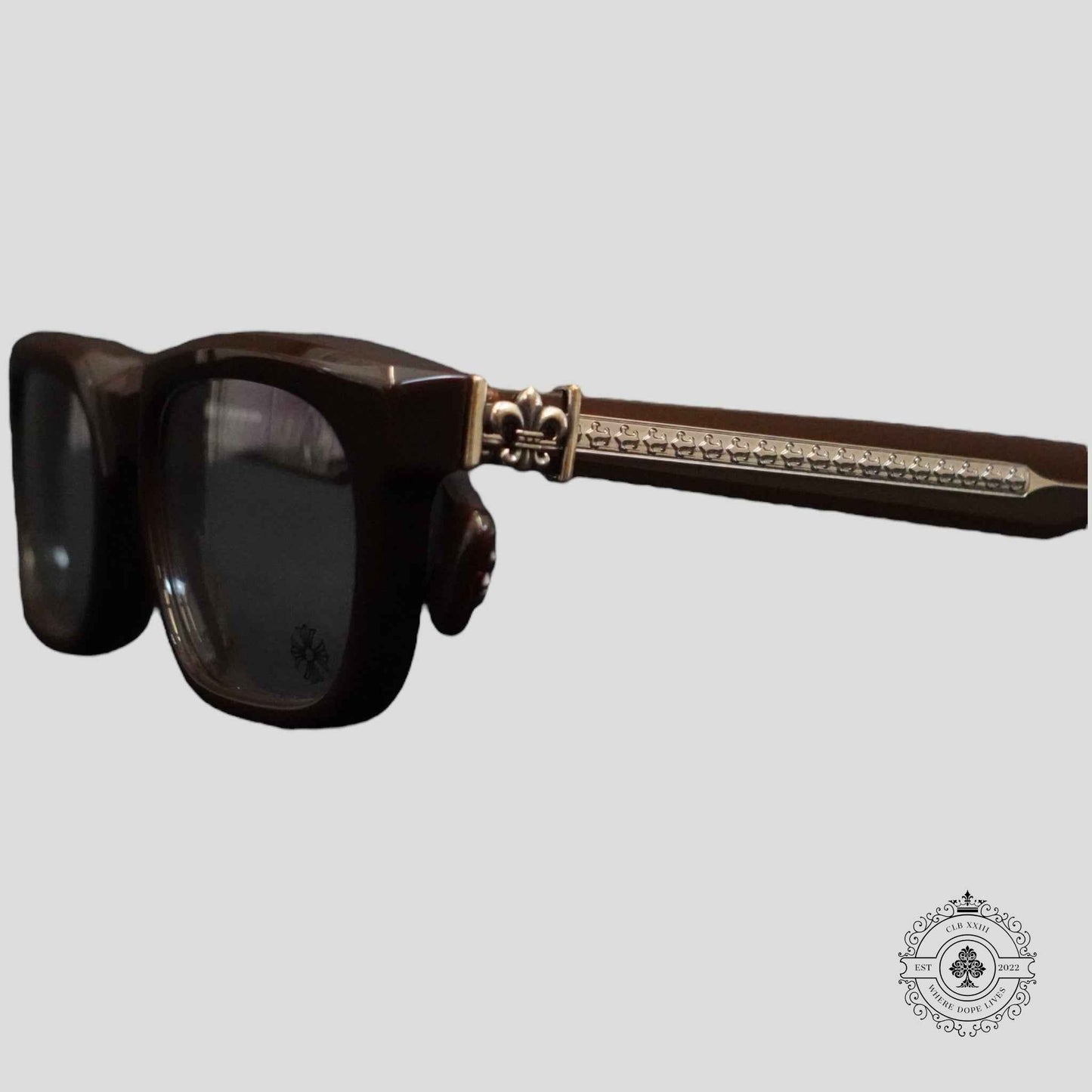 Chrome Hearts See You In Tea Sunglasses in Brown/Silver