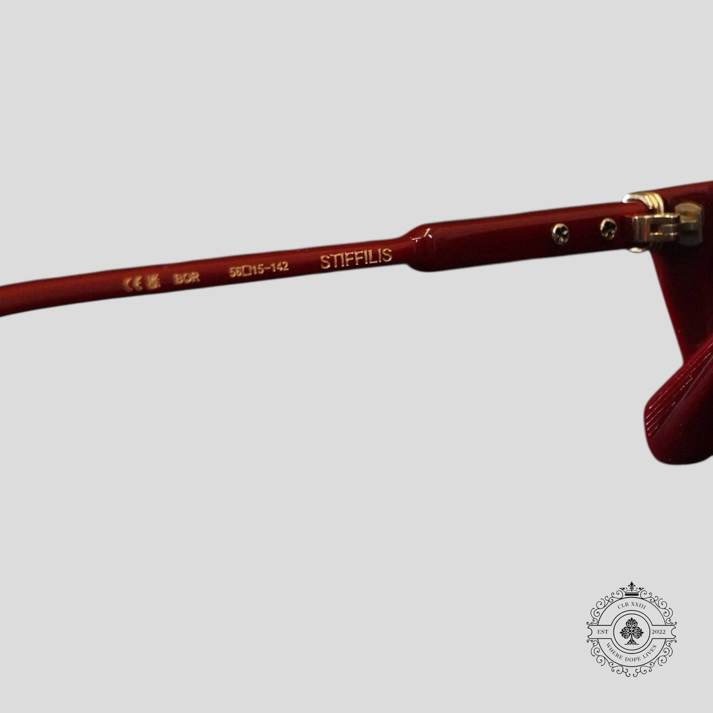 Chrome Hearts Stiffilis Glasses in Red/Gold