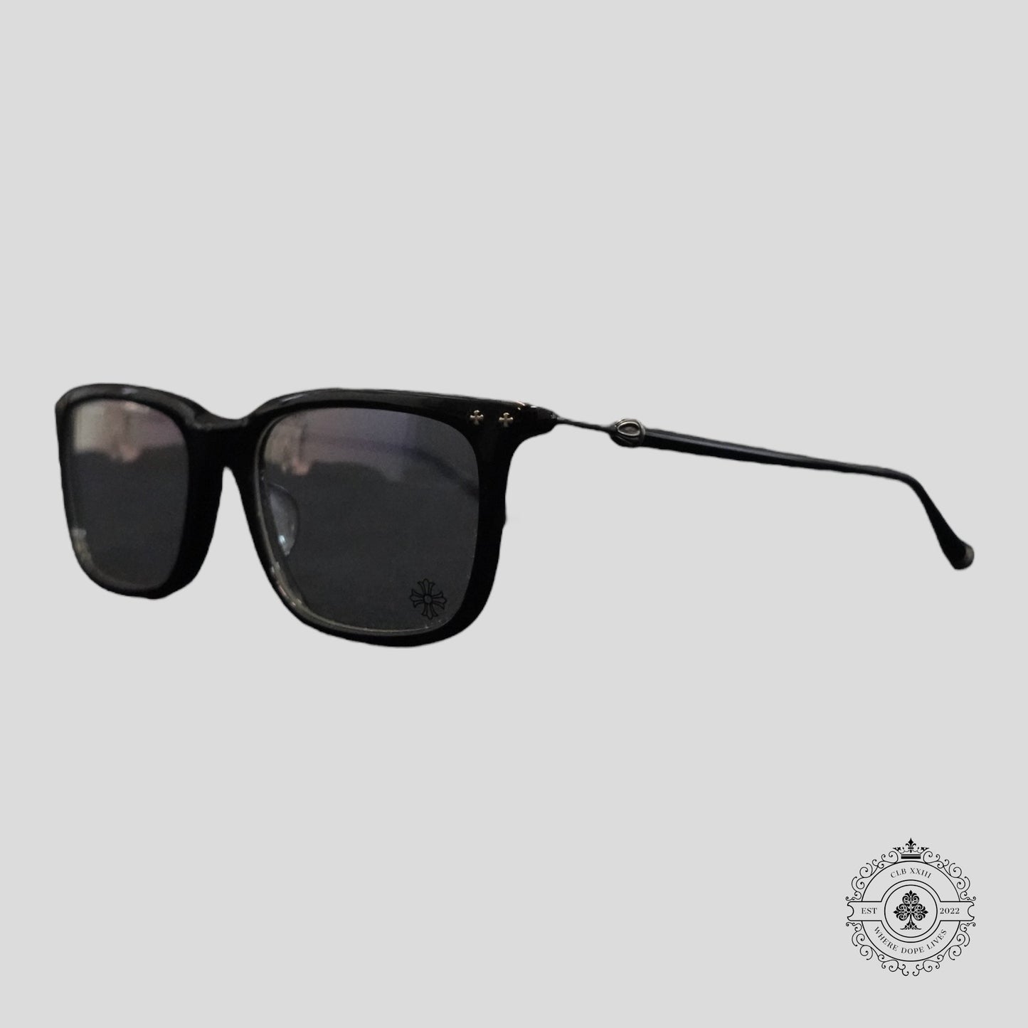 Chrome Hearts Big Ricky II-A Glasses in Black/Silver