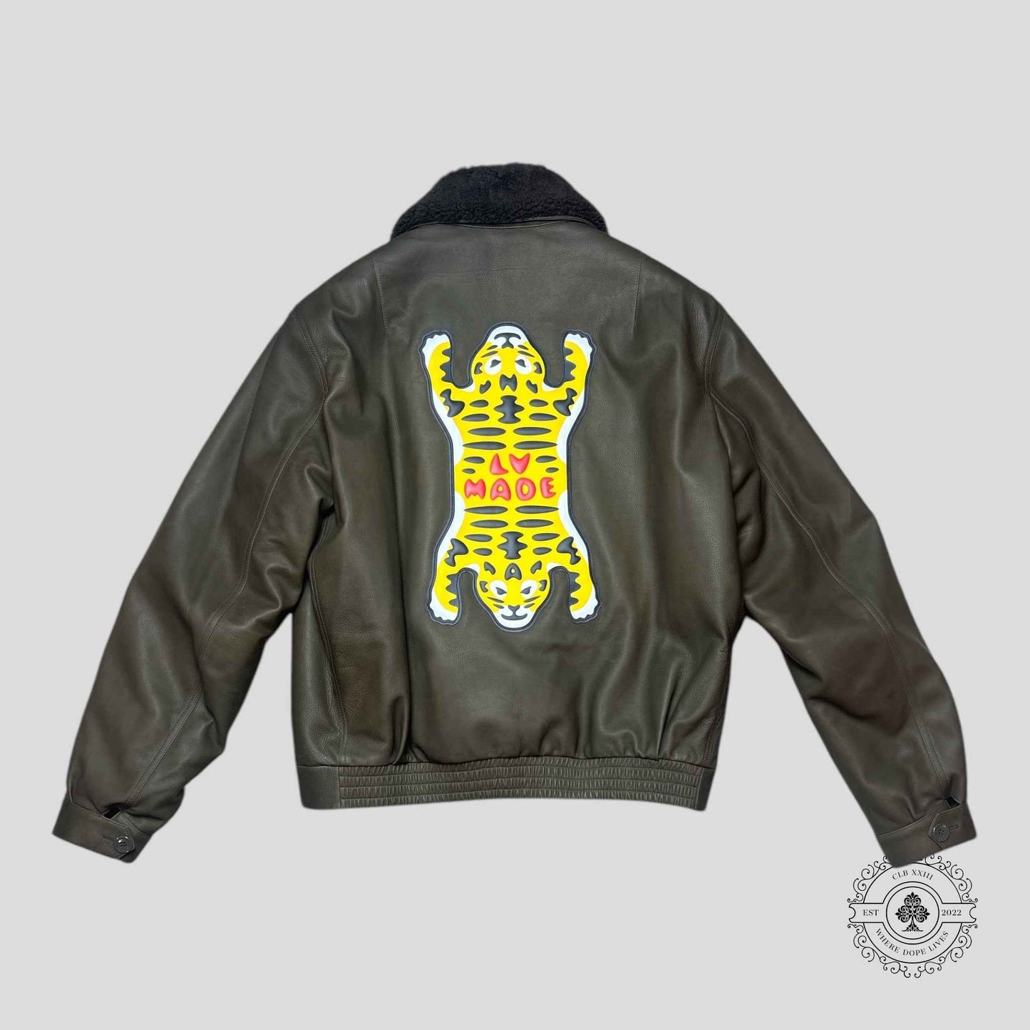 Louis Vuitton Tiger Patch Leather Blouson in Brown