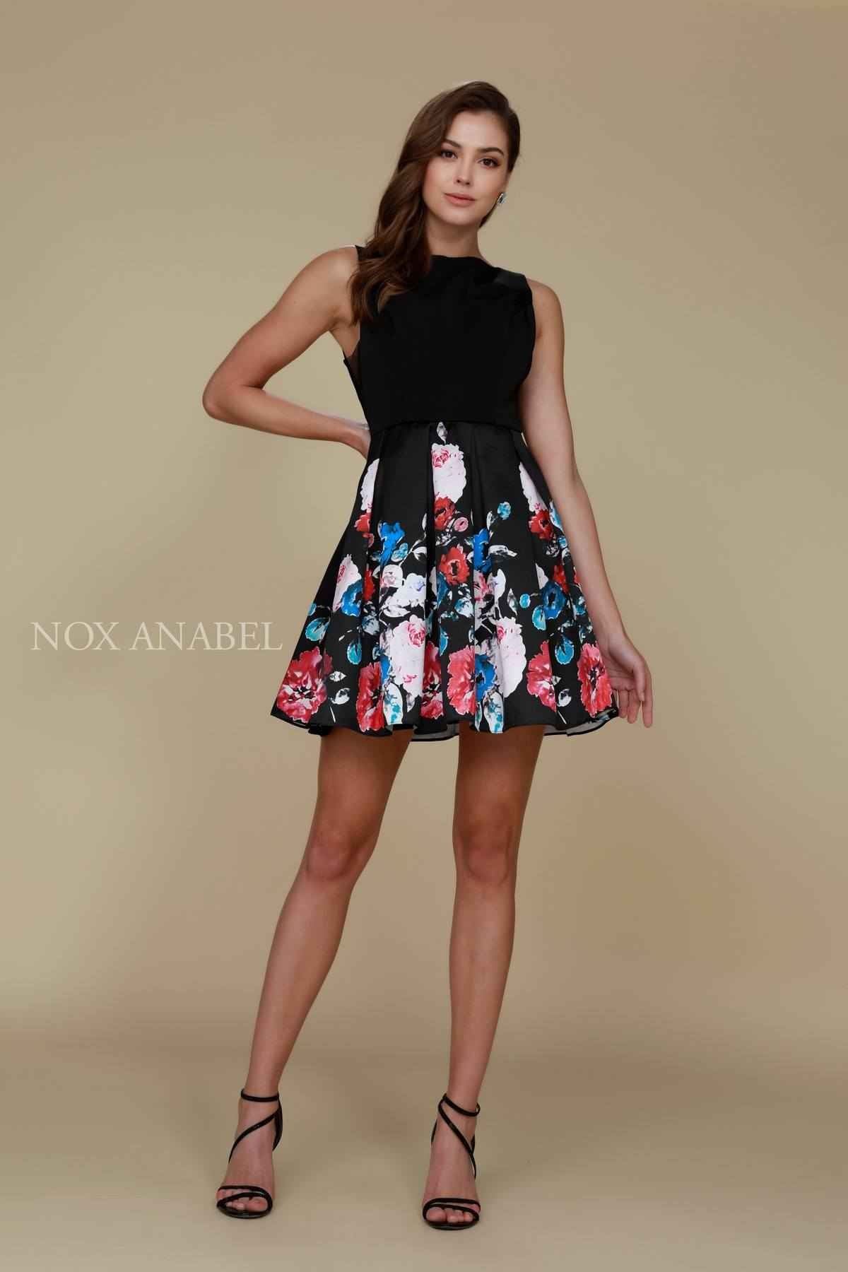 CLEARANCE - Nox Anabel Q606 Floral Print Design Dress (Size XL)