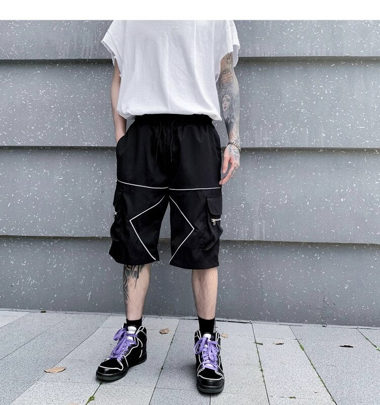 Solid Bermuda White Lining Shorts