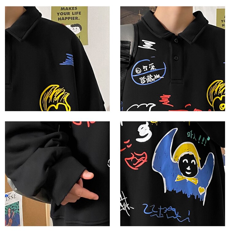Retro Artwork Long Sleeve Shirt
