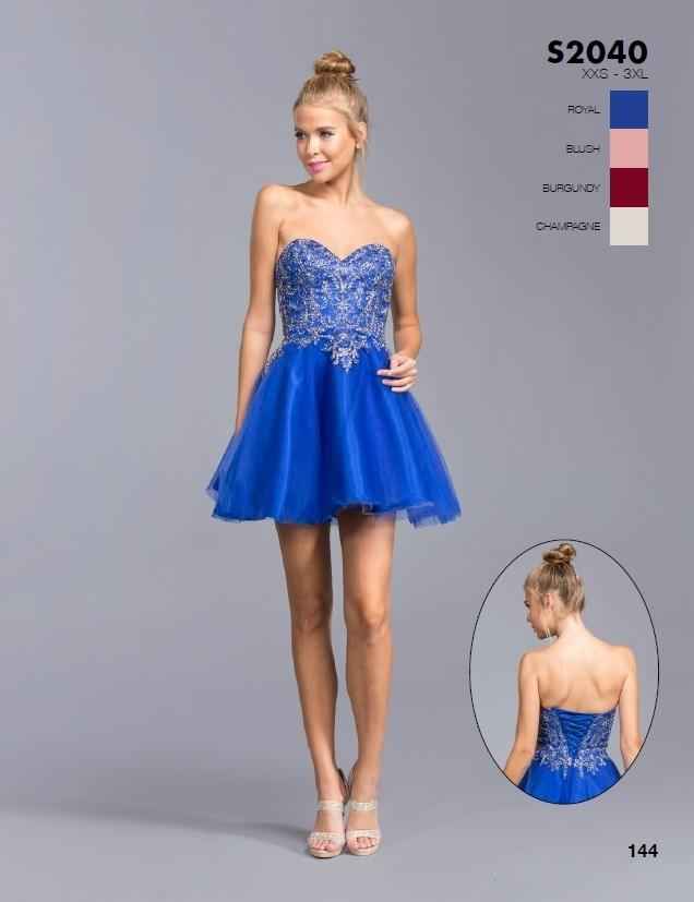 CLEARANCE - Aspeed S2040 Sweetheart Neckline Strapless Short Dress (Size 3XL)