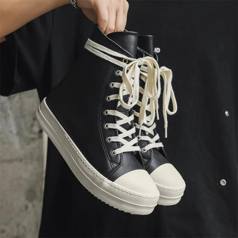 T84 High-Top Luxury Sneakers - Iconic Architectural Streetwear Boots | LuxuryUrbanwear - Luxuryurbanwear