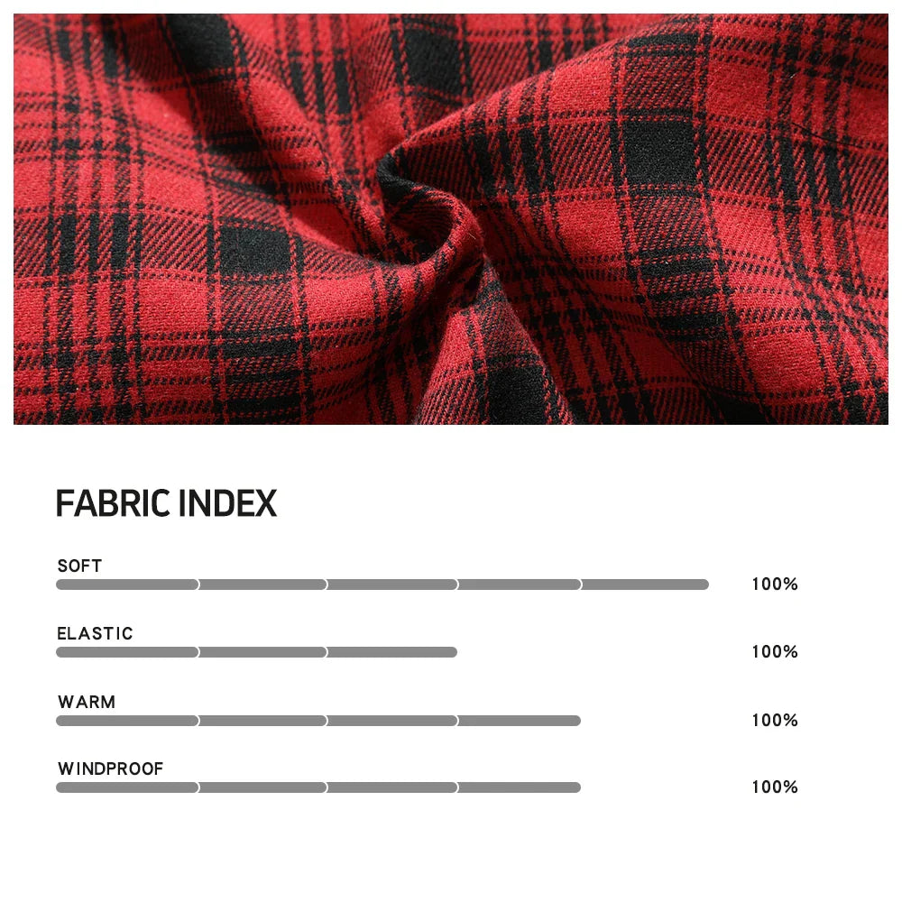Flannel Lined Plaid Button-Up Jacket