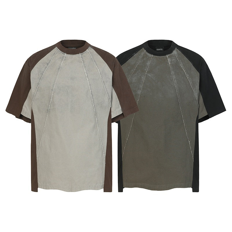 Vintage Washed Raw Seam Raglan T-Shirt