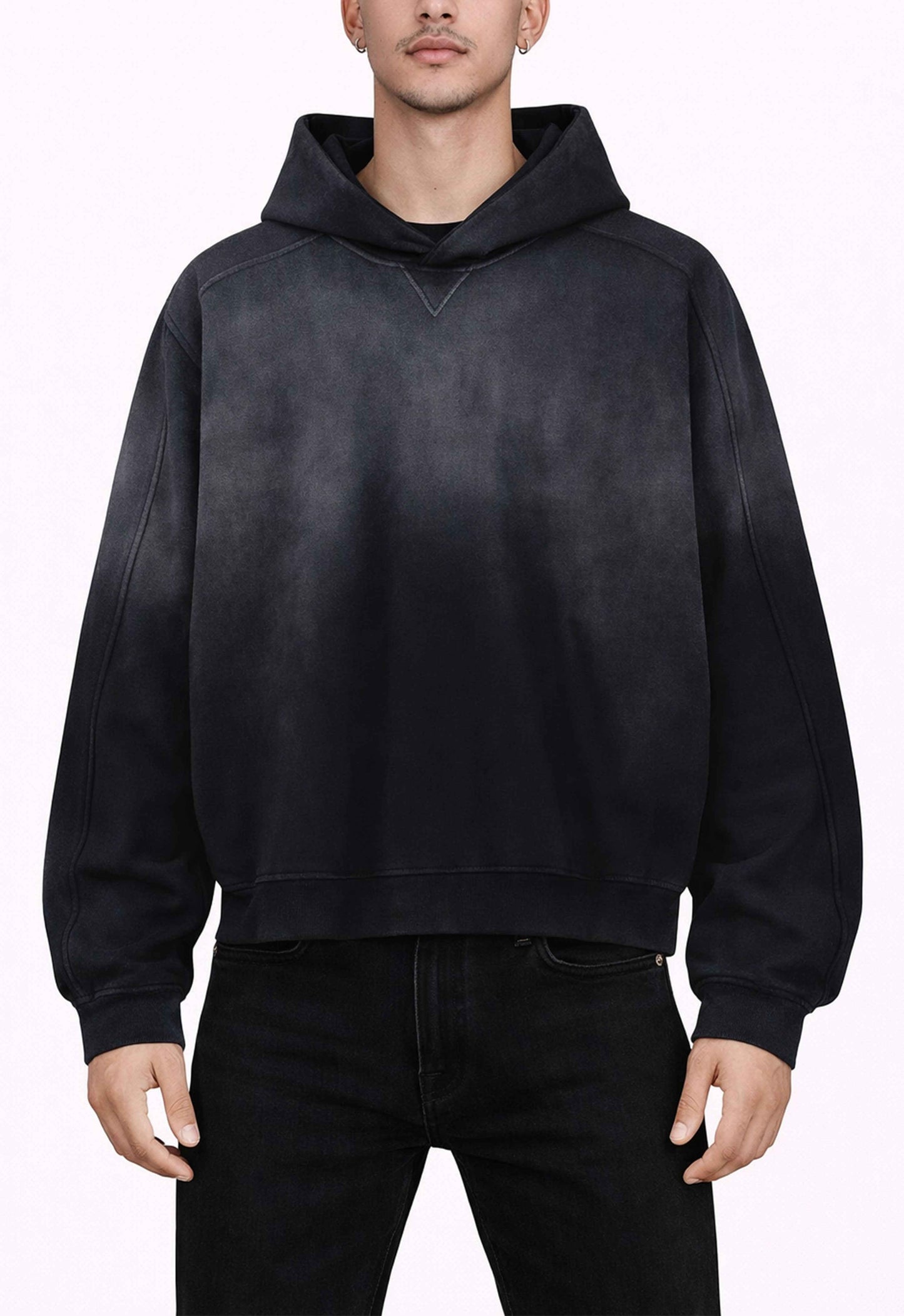 NOIR CONTRAST PANEL HOODIE
