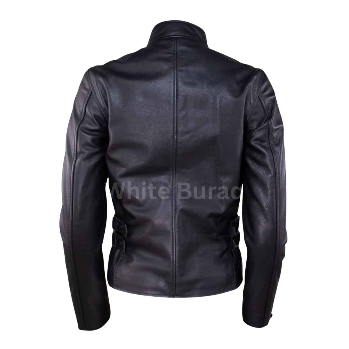 Women's Black Cowhide Quilted Moto Jacket