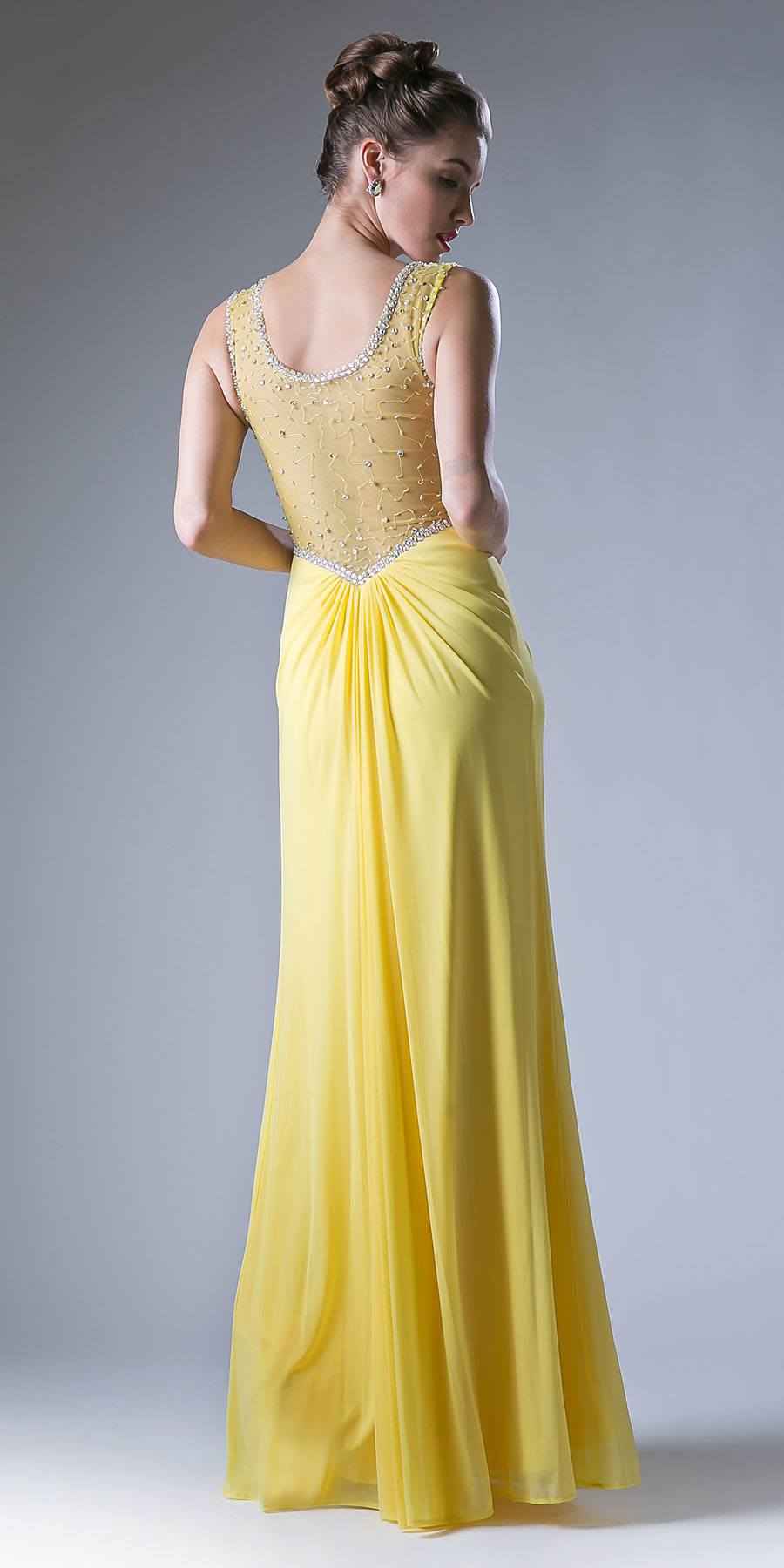 Cinderella Divine XP13 Illusion Ruched Bodice Long Dress