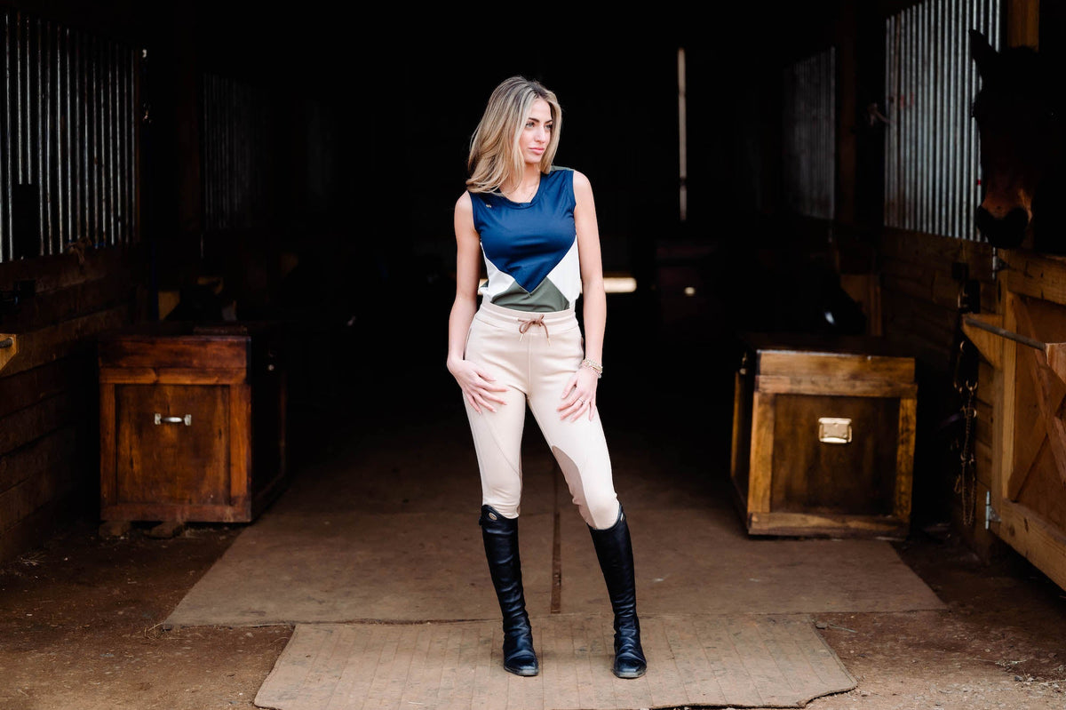 Jogger Knee Patch Breech - Tan - FINAL SALE
