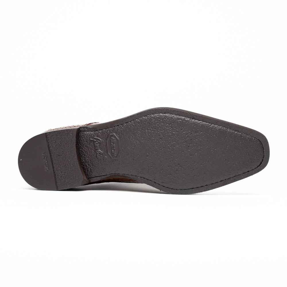 21-532-CGM ANDREA Crocodile Lace Up, Cognac