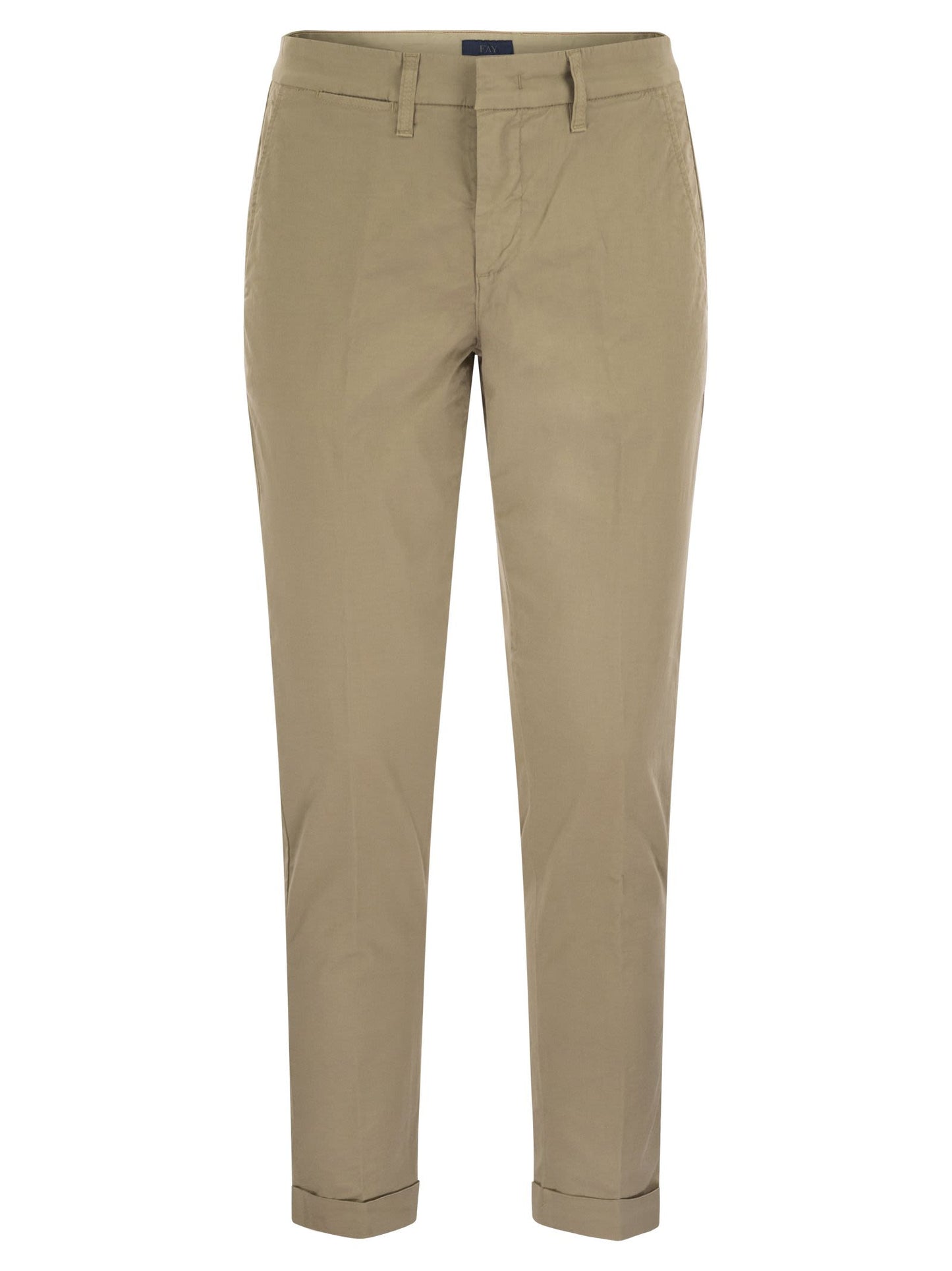 Fay Men Stretch Gabardine Slim Trousers