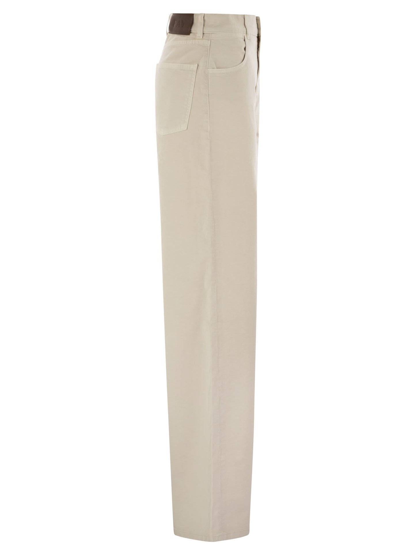 Fay Women 5-Pocket Trousers In Stretch Cotton Drill