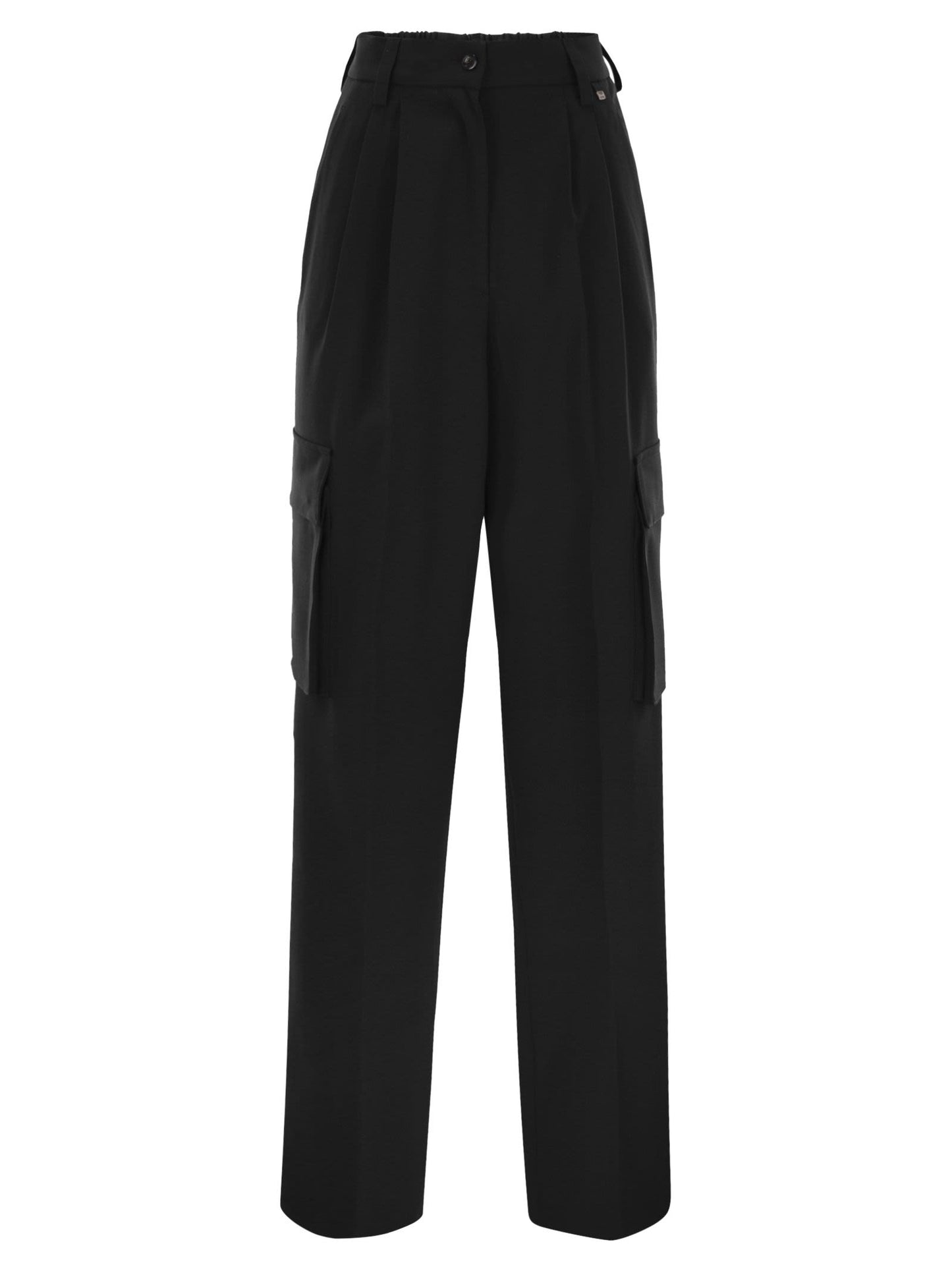 Herno Women Soft Wool Cargo Pants